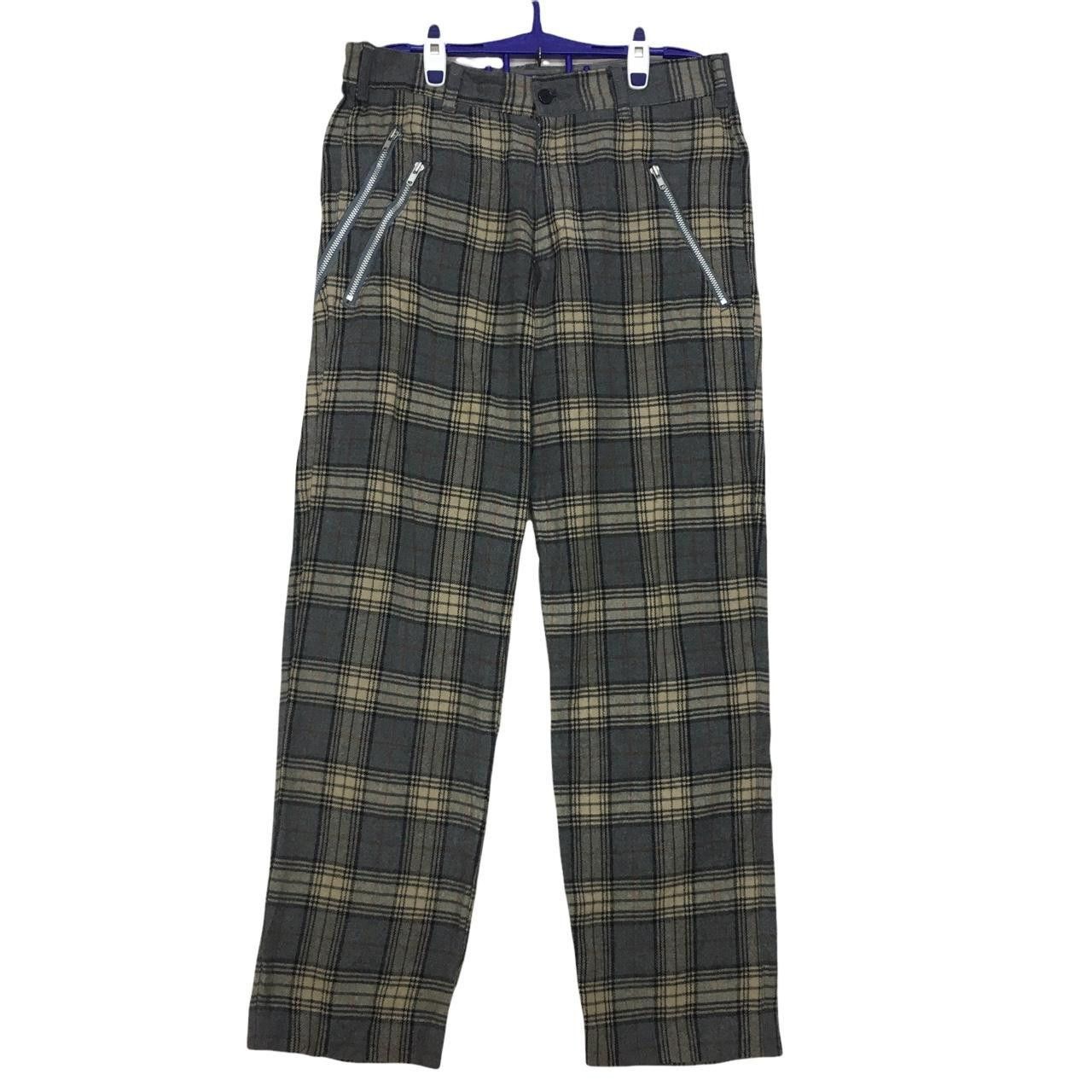 Vintage Vtg BEAMS Long Pants Plaid Trousers Casual Pants Size US 30 / EU 46 - 1 Thumbnail