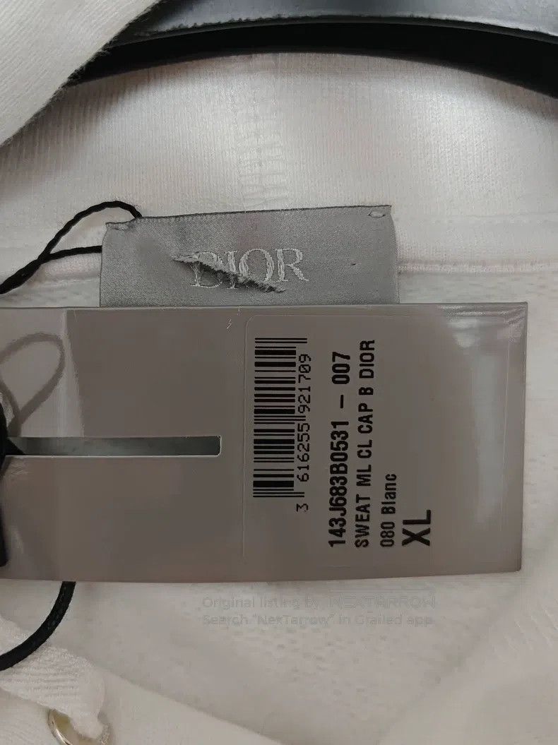 Dior Dior Co-branded FW21 Logo Embroidered Pullover Hooded Swea Size US XL / EU 56 / 4 - 4 Thumbnail