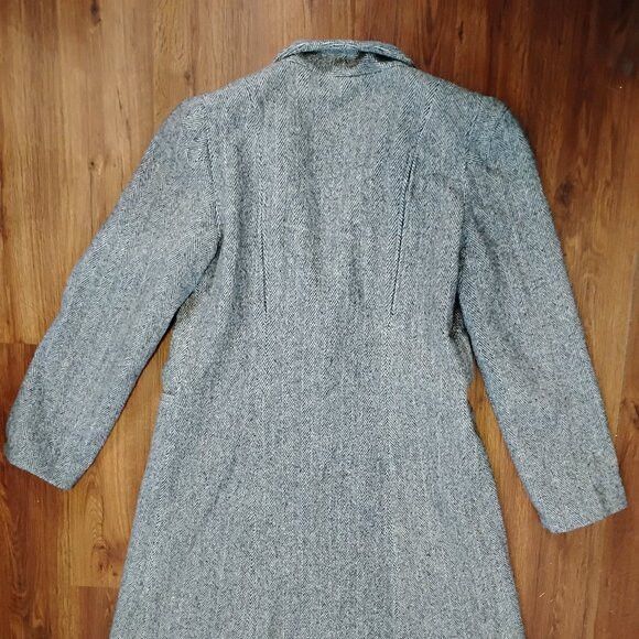 Other Vintage Herringbone Wool Pea Coat Jacket USA Size XL / US 12-14 / IT 48-50 - 4 Thumbnail