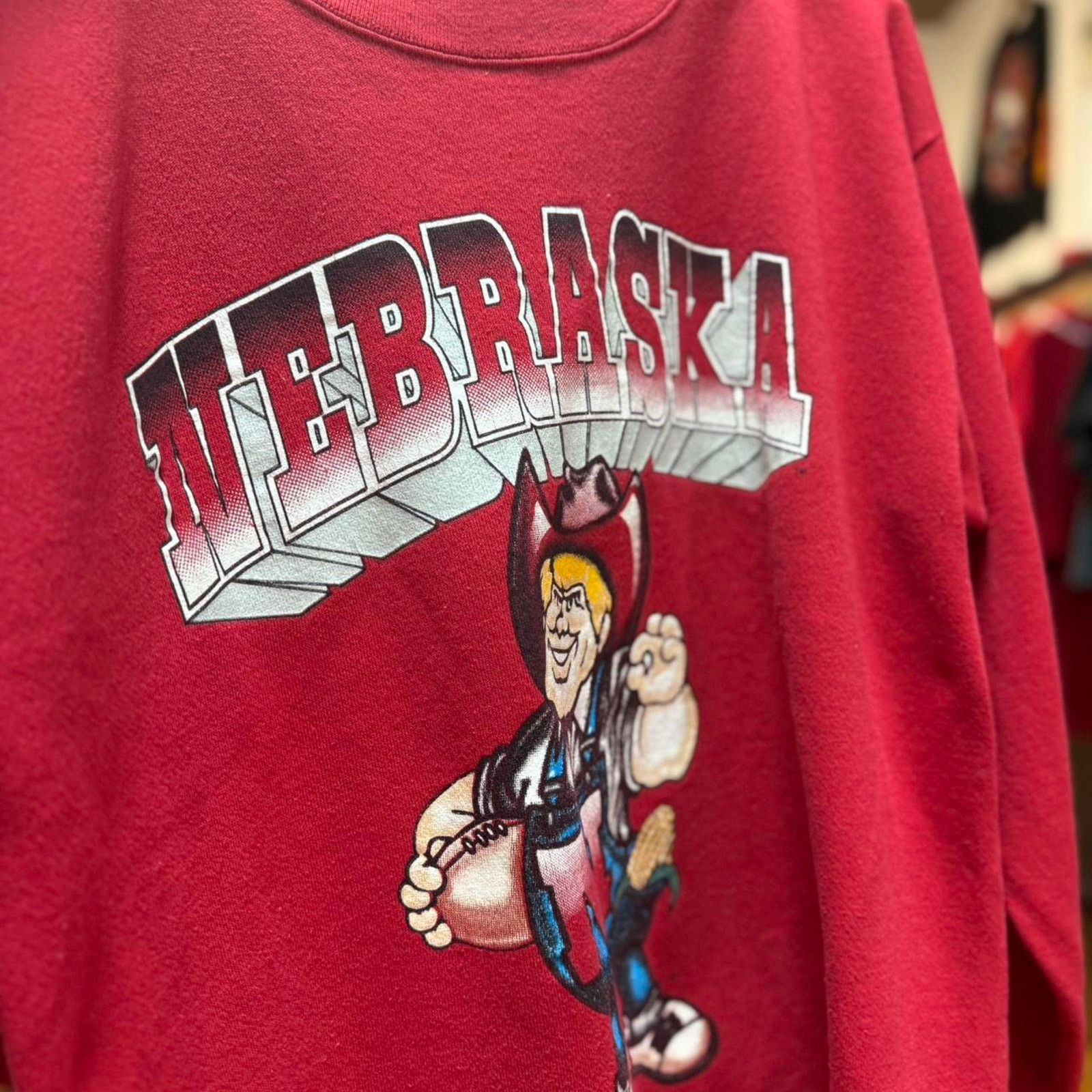 Vintage Vintage 90s Nebraska Huskers Herbie Crewneck Size US XL / EU 56 / 4 - 4 Thumbnail