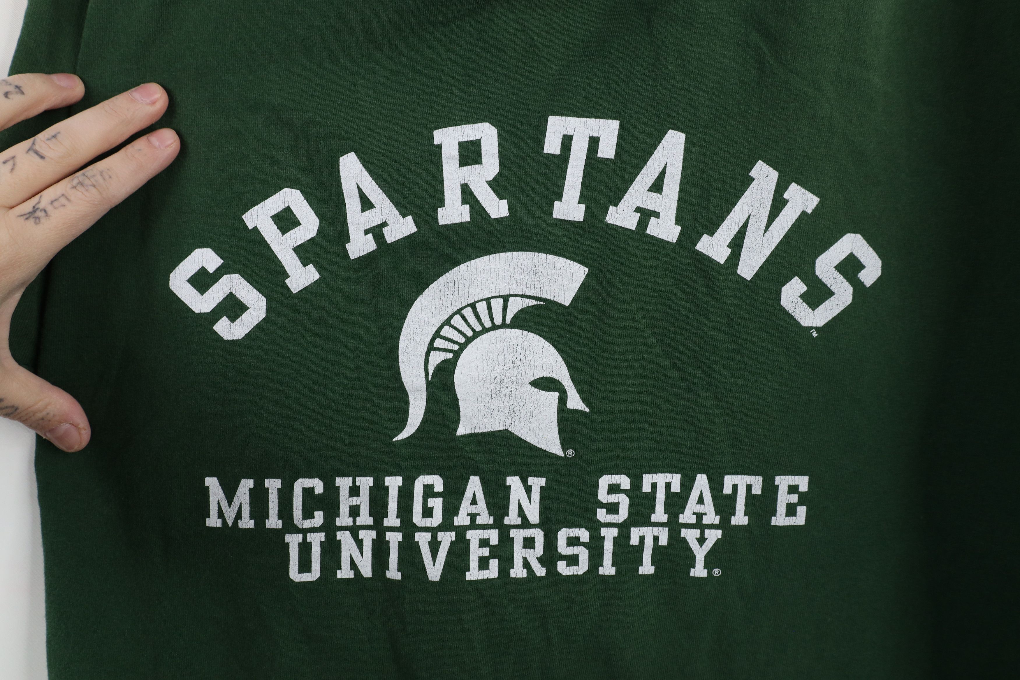 Vintage Vintage 90s Michigan State University Spartans T-Shirt USA Size US XL / EU 56 / 4 - 4 Thumbnail