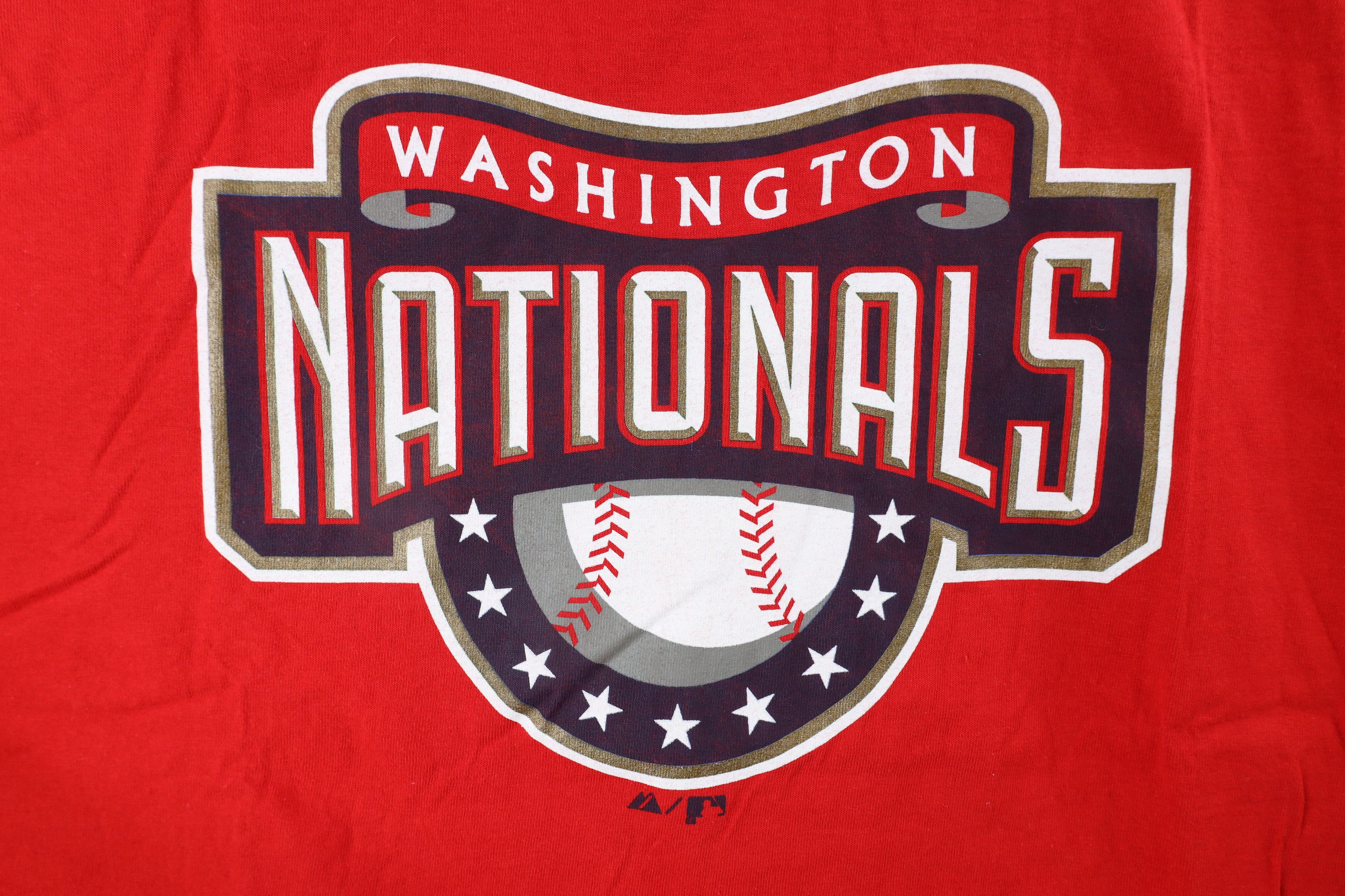 Majestic × Vintage Vintage Majestic Out Washington Nationals Baseball T-Shirt Size US XL / EU 56 / 4 - 6 Thumbnail