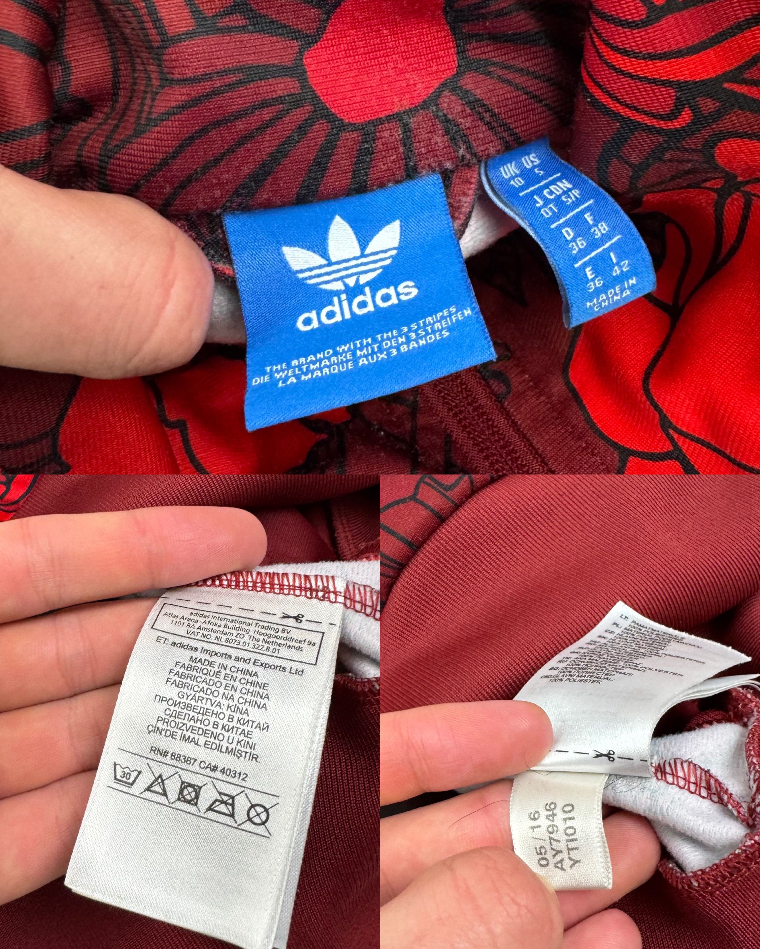 Adidas Adidas Originals Firebird Women's Red Floral Track Jacket S Size S / US 4 / IT 40 - 4 Thumbnail