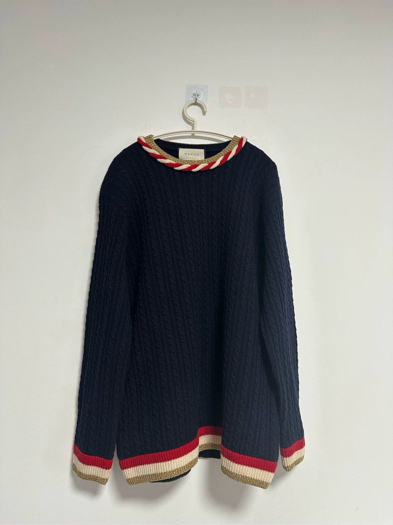 Gucci Gucci Classic Knit Sweater with Stripes - dmc Size US M / EU 48-50 / 2 - 1 Thumbnail