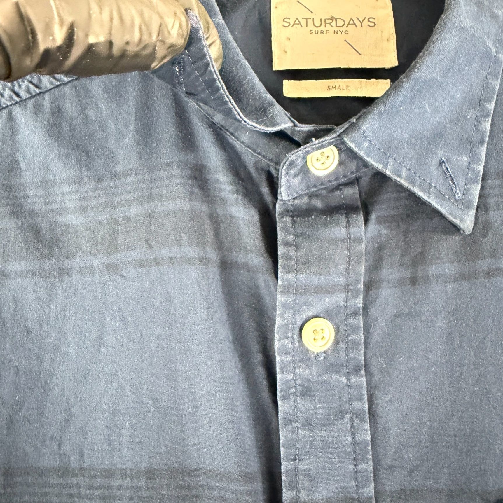 Saturdays NYC Saturdays NYC Button-Up Shirt Mens Small Blue Stripe Long Sleeve 100% Cotton Size US S / EU 44-46 / 1 - 3 Thumbnail