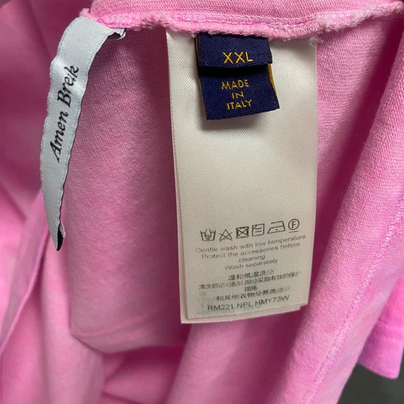 Louis Vuitton Louis Vuitton Pink tie-dye metallic logo short sleeve Size US XXL / EU 58 / 5 - 6 Thumbnail