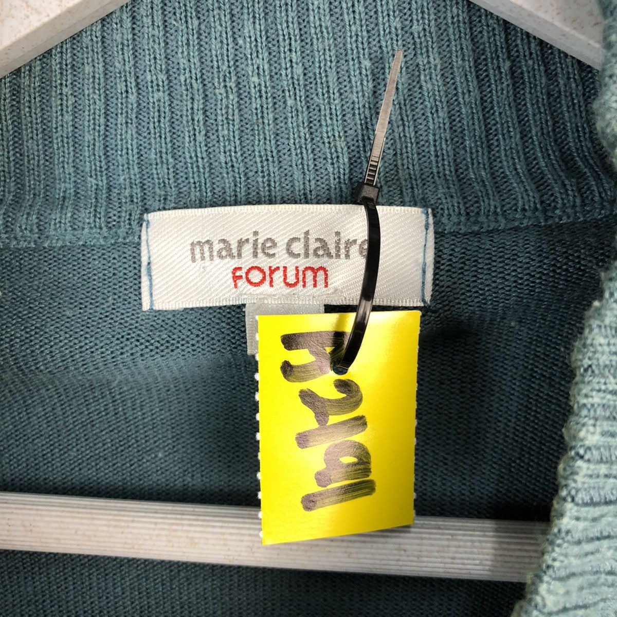 Homespun Knitwear × Japanese Brand Marie Claire Forum Green Knitwear #A2191 Size L / US 10 / IT 46 - 10 Thumbnail