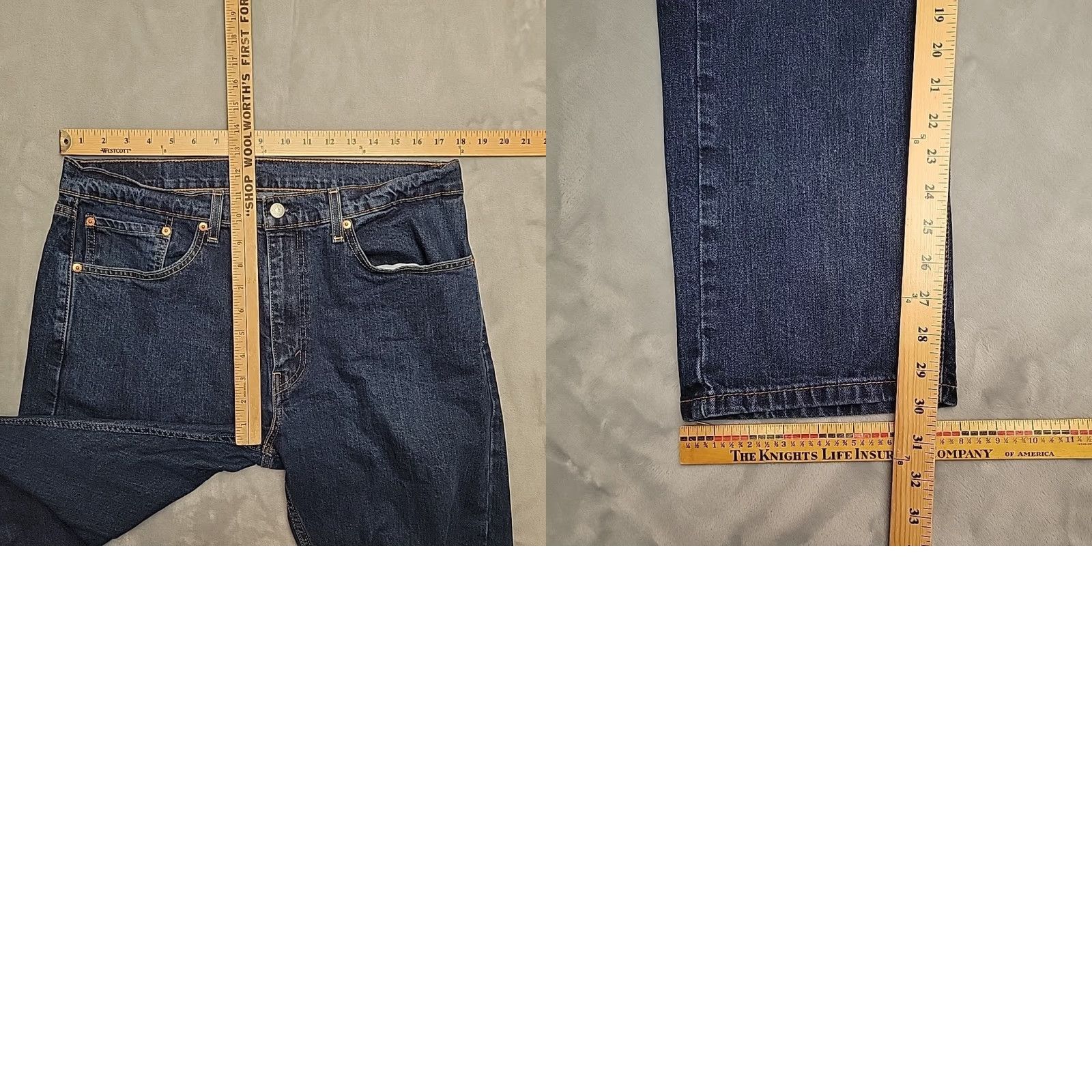 Levi's Levi's Jeans Men 36x30 Blue Denim 505 Regular Fit Straight Leg Dark Wash Comfortable Comfort Size US 36 / EU 52 - 8 Thumbnail
