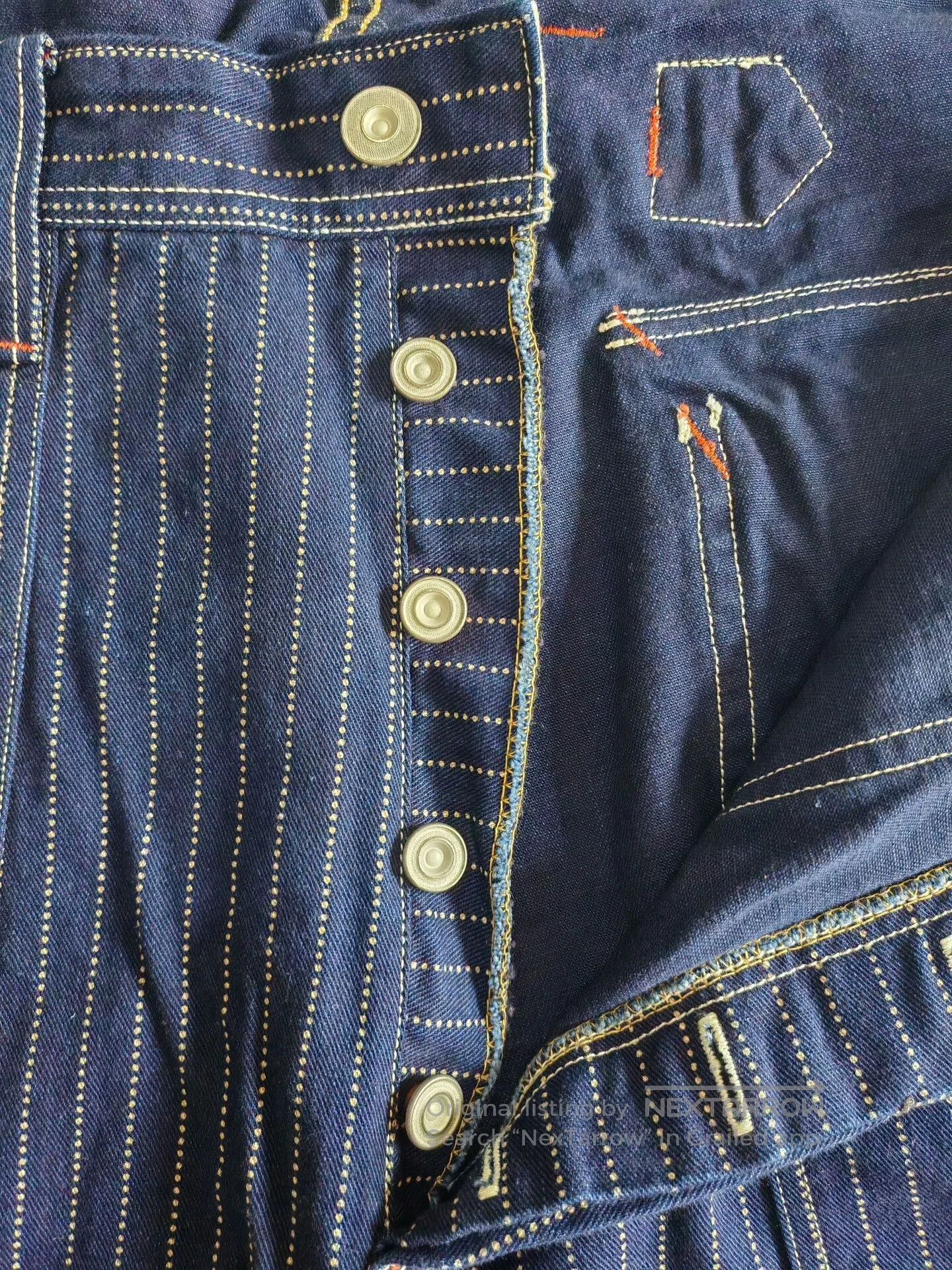 Freewheelers Freewheelers Striped Work Trousers Size 32. Size US 32 / EU 48 - 3 Thumbnail