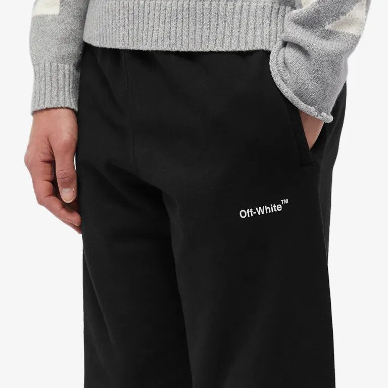Off-White o1w1db10824 Chain Arrow Slim Sweatpants in Black Size US 34 / EU 50 - 4 Thumbnail