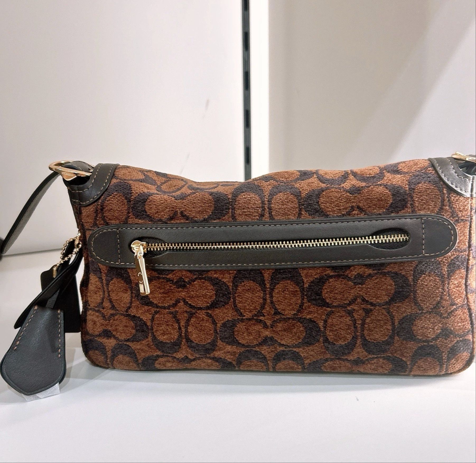 Coach Etta Small Flap Shoulder Bag In Signature Chenille CCV65 Size ONE SIZE - 3 Thumbnail