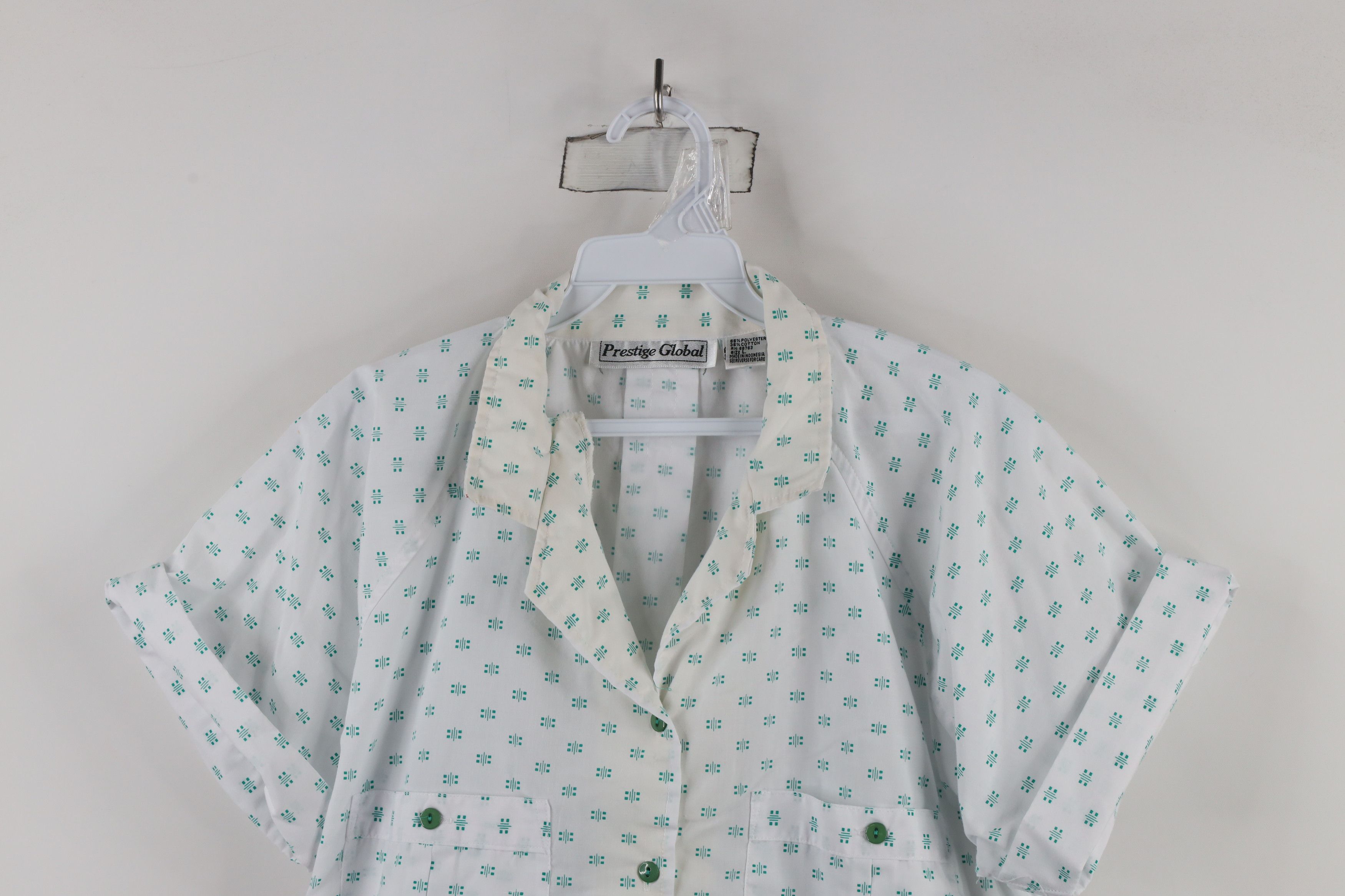 Vintage Vintage 90s Streetwear Cuffed Sleeve Collared Button Shirt Size L / US 10 / IT 46 - 2 Thumbnail