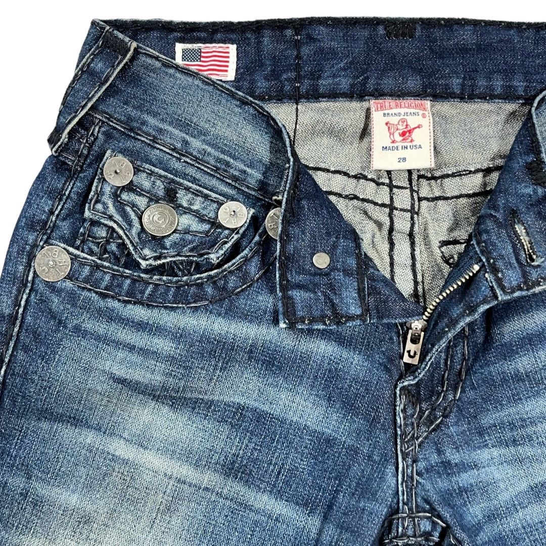 True Religion × Vintage TRUE RELIGION CONTRAST STITCH DENIM JEANS [30-28] Size US 30 / EU 46 - 3 Thumbnail