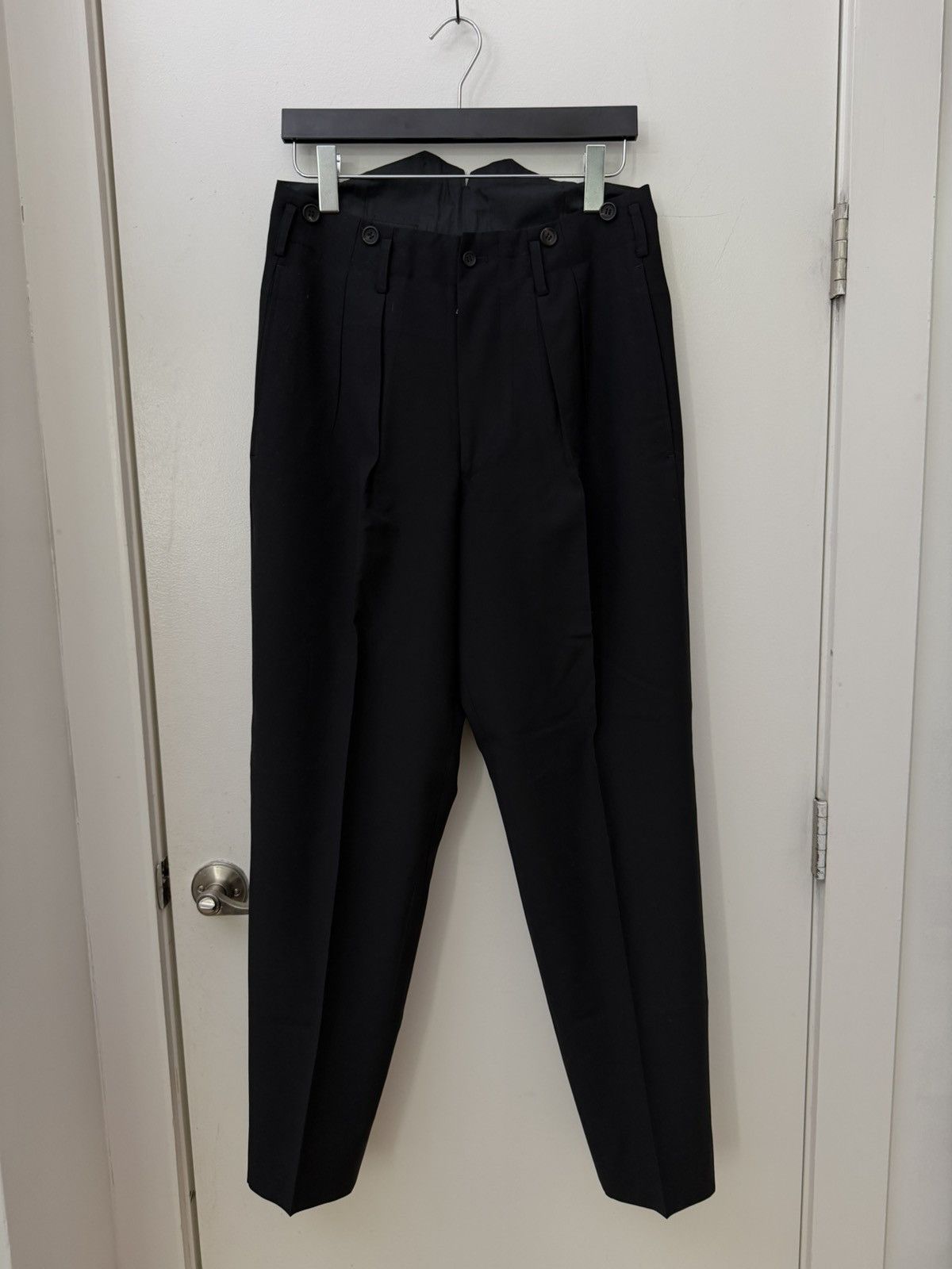Yohji Yamamoto 90s Wide Tapered Trousers Size US 30 / EU 46 - 1 Thumbnail