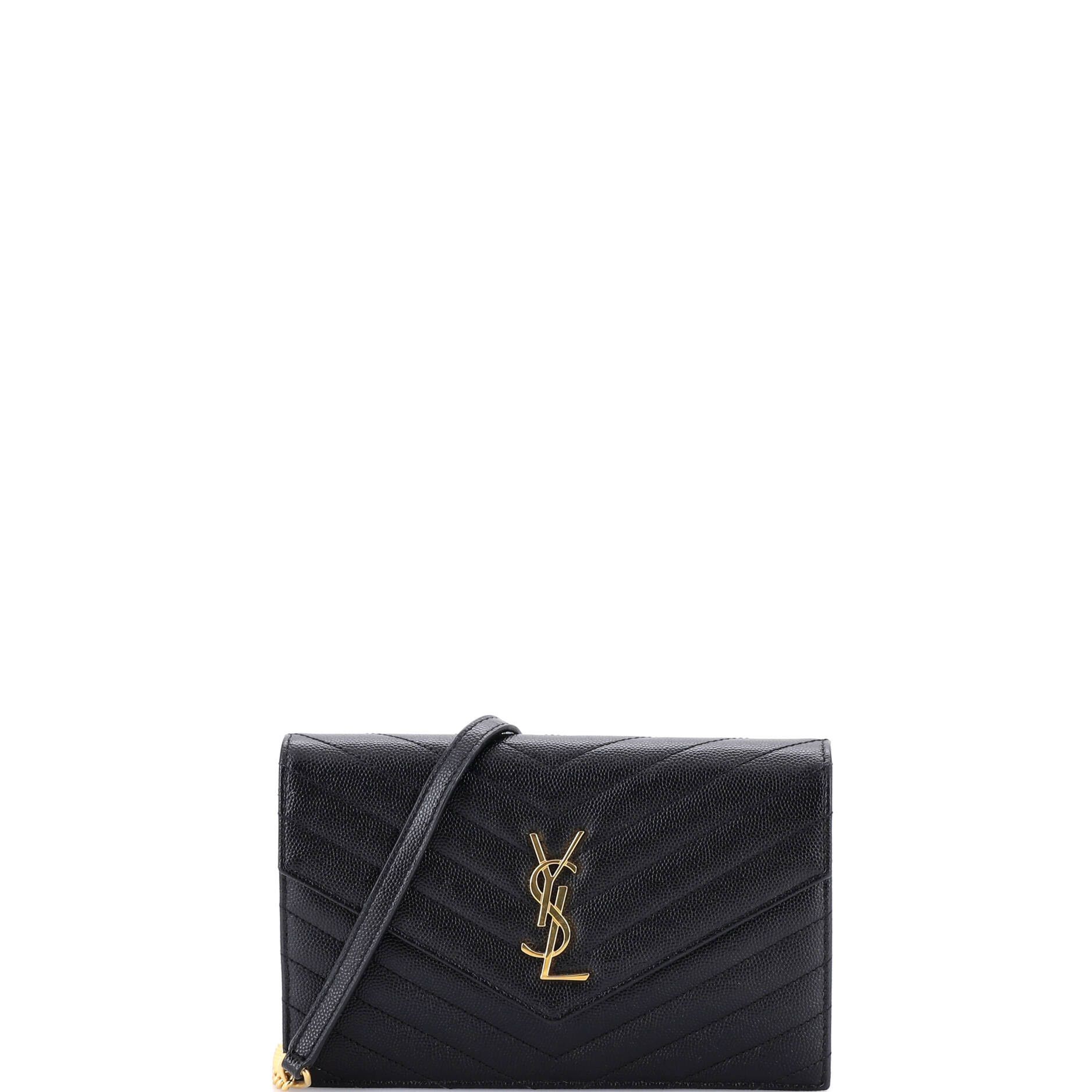 Saint Laurent Paris Classic Monogram Wallet On Chain, Women's