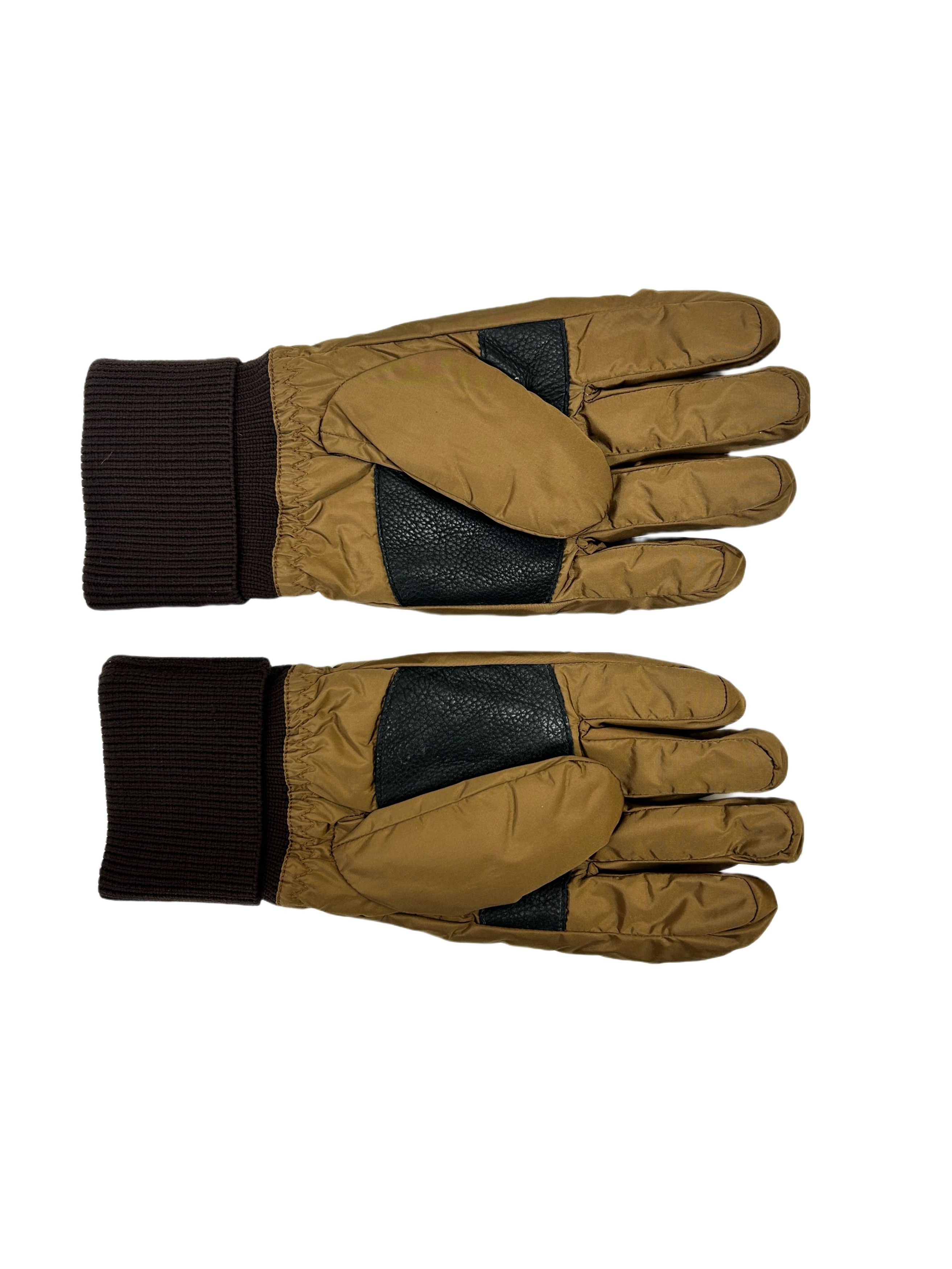 Prada Prada Linea Rossa Brown Nylon Winter Ski Gloves SIZE 9 Size ONE SIZE - 2 Thumbnail