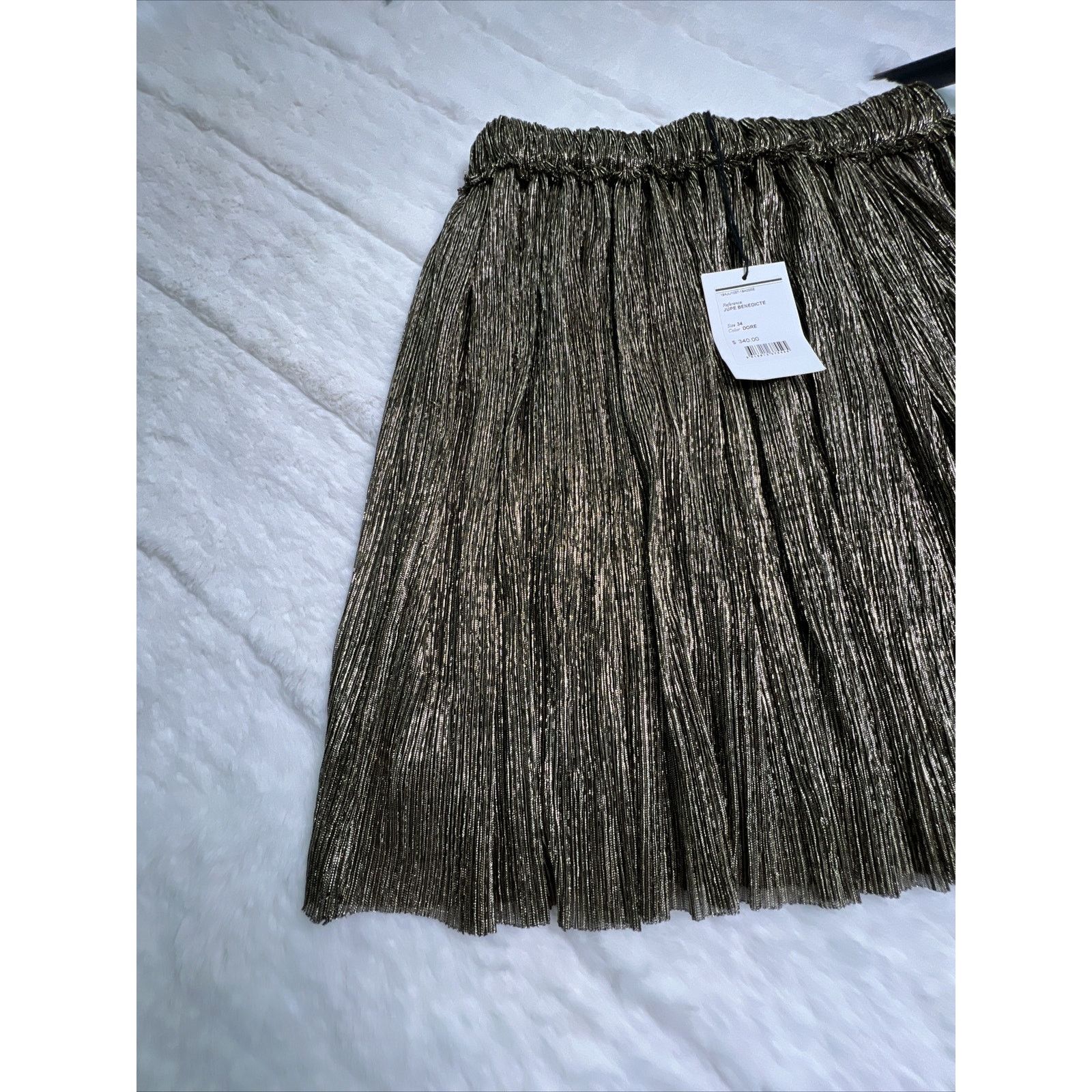 Isabel Marant ISABEL MARANT-Etoile Mini Skirt-Dore/Gold-Size 34- W/Tag’s Size 25" / US 0 / IT 36 - 6 Thumbnail