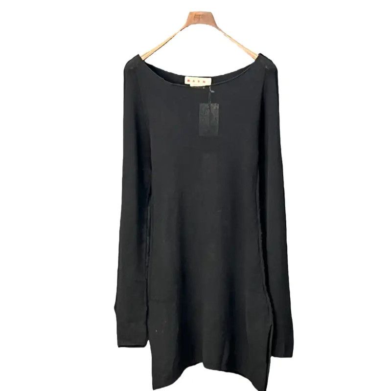 Marni Marni Black Cashmere Long Sleeve Dress 0089 Size S / US 4 / IT 40 - 1 Thumbnail