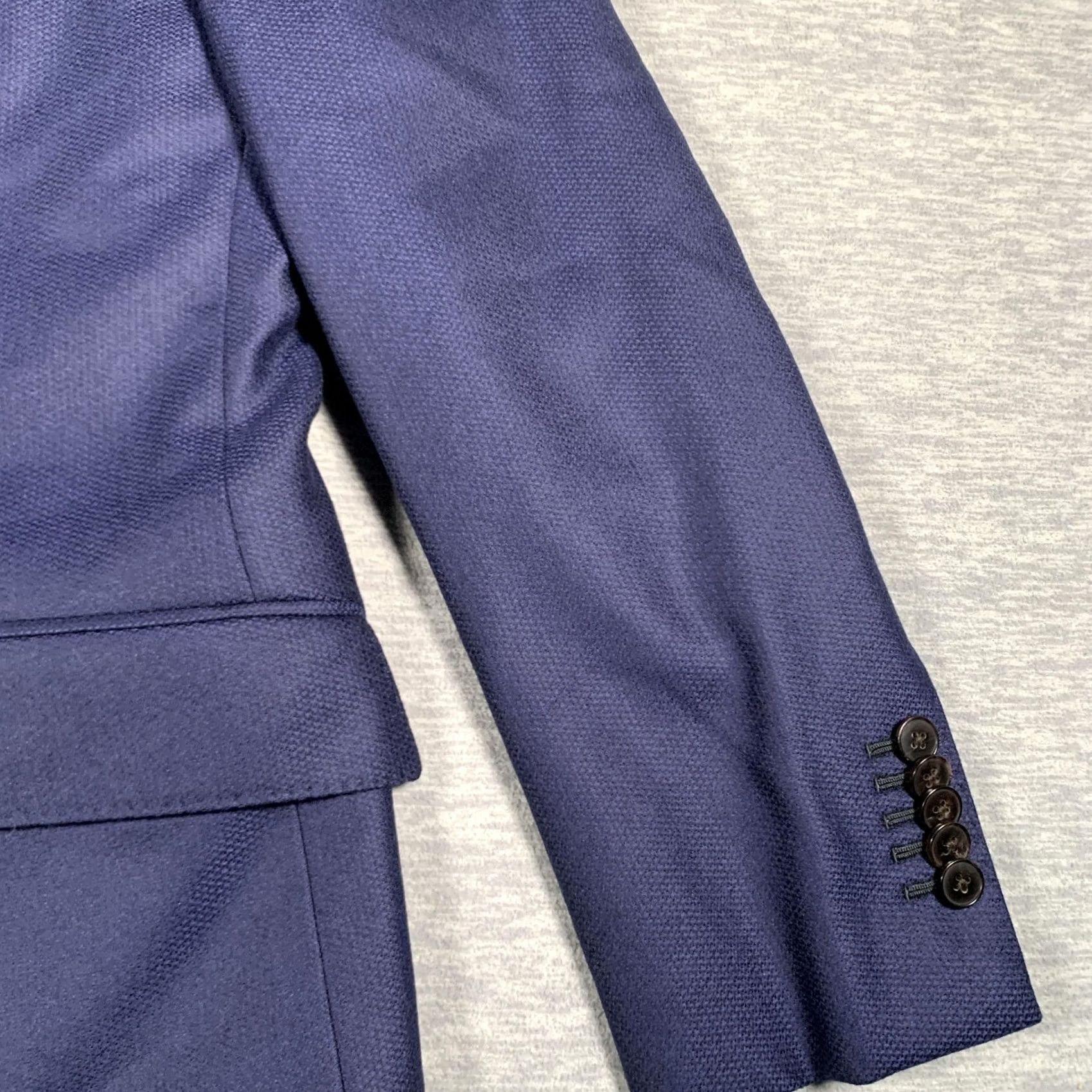 Vintage Dormeuil Amadeus Jacket Blazer Mens Medium Navy Blue Wool Two Button England Size 40R - 5 Thumbnail