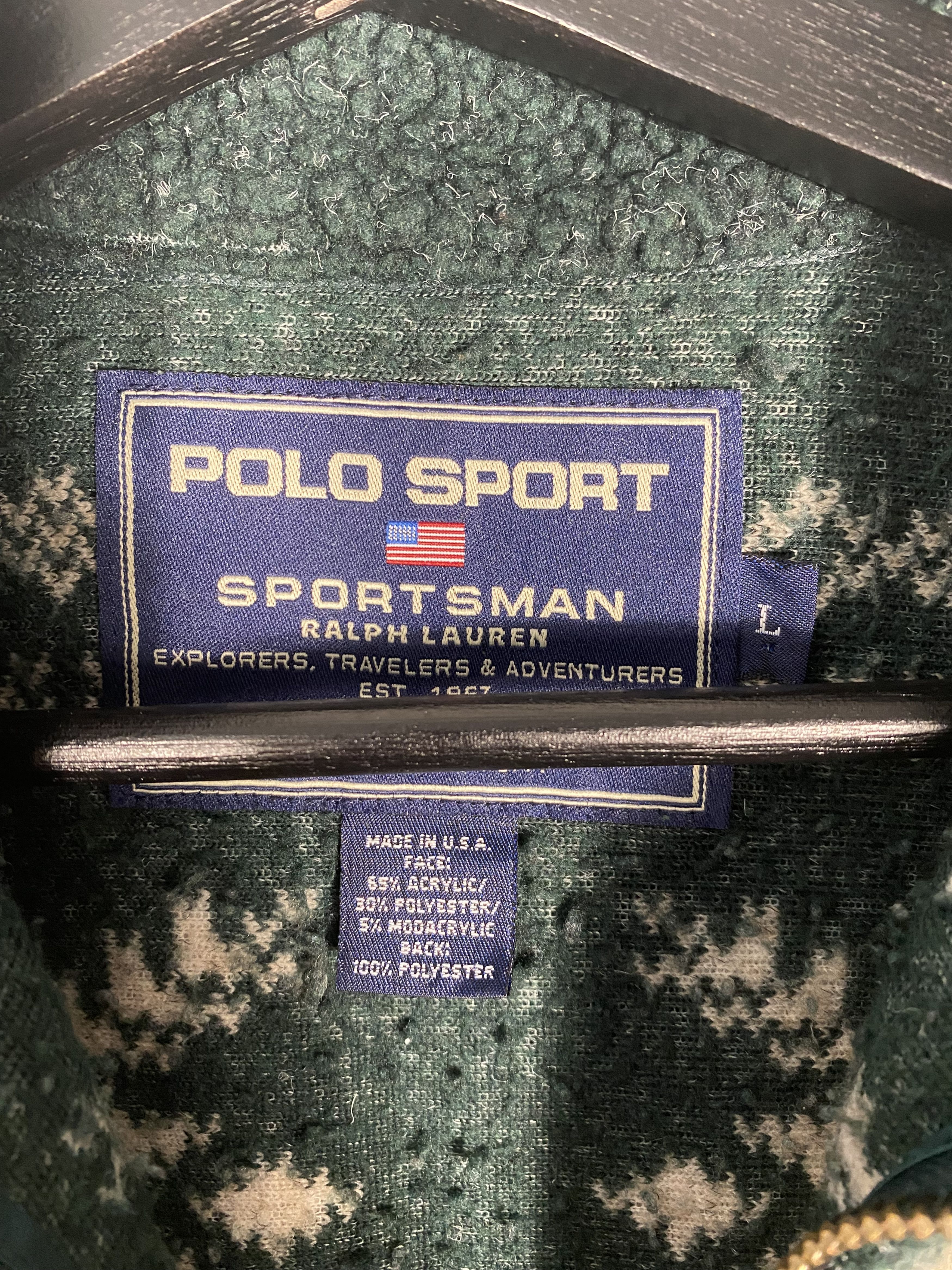 Polo Ralph Lauren Polo Sportsman Ralph Lauren Native Fleece Jacket Size L Size US L / EU 52-54 / 3 - 3 Thumbnail