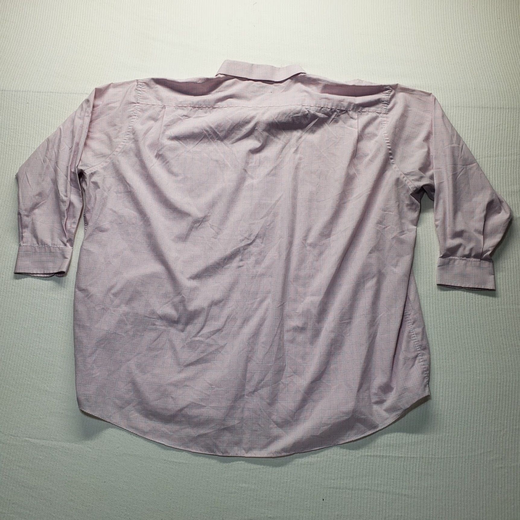 Pinko Damon Shirt Button-Up Long Sleeve Check Pink Adult Men 22 36-37 Big & Tall Collared Spread Casual Poplin Cotton Polyester Mens Size US XXL / EU 58 / 5 - 8 Thumbnail