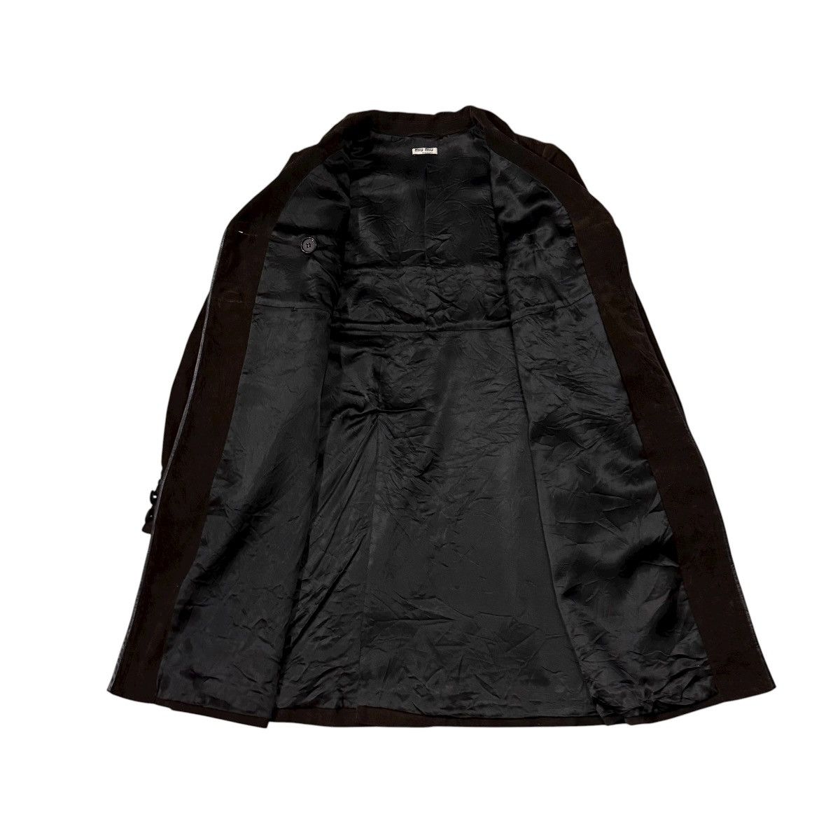 Miu Miu ‼️RARE‼️Vintage Miu Miu Cotton Leather Buttons Long Jacket Size S / US 4 / IT 40 - 20 Thumbnail