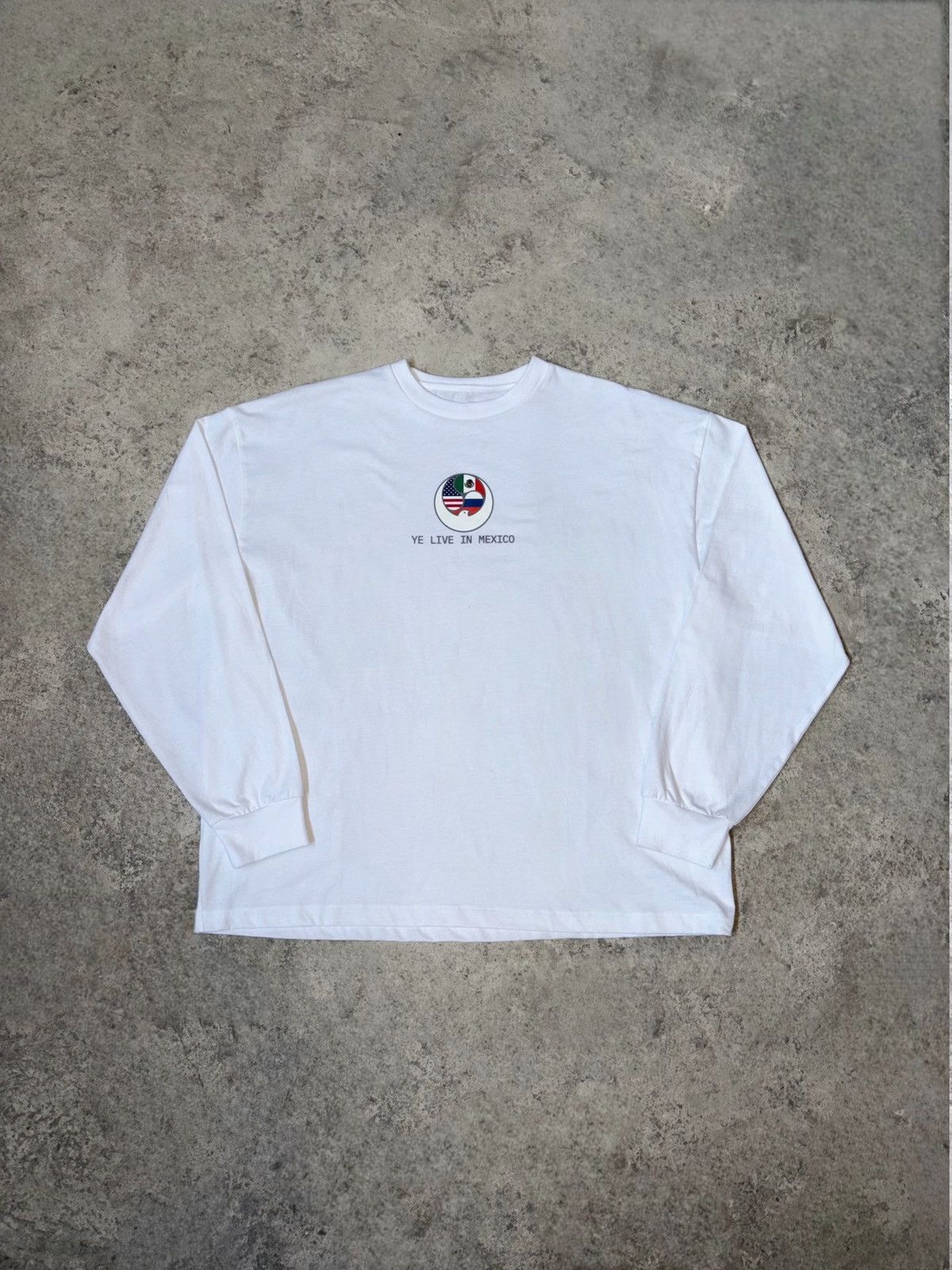Yeezy YZY LS-03 White Longsleeve Tee (Mexico Concert Merch) Size US M / EU 48-50 / 2 - 1 Thumbnail