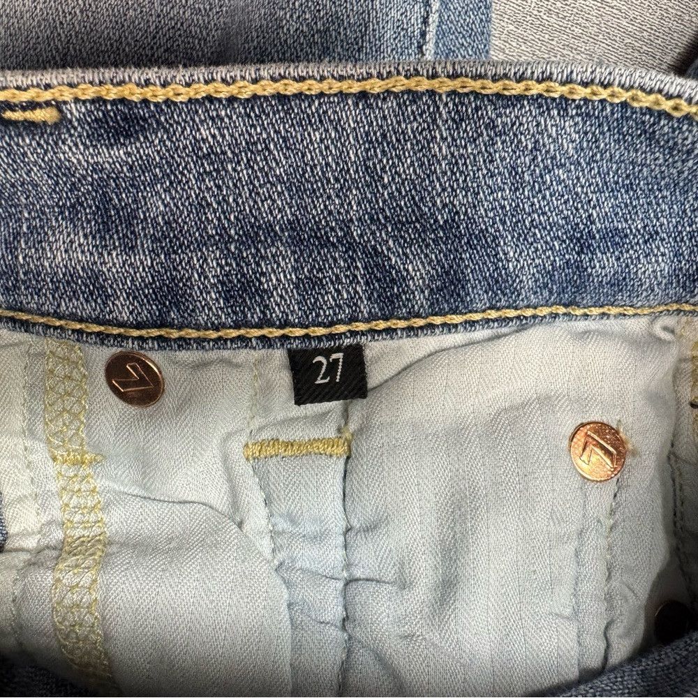 7 For All Mankind 7 For All Mankind Star Embroidered Ankle Skinny Jeans 27 Size 27" / US 4 / IT 40 - 7 Thumbnail