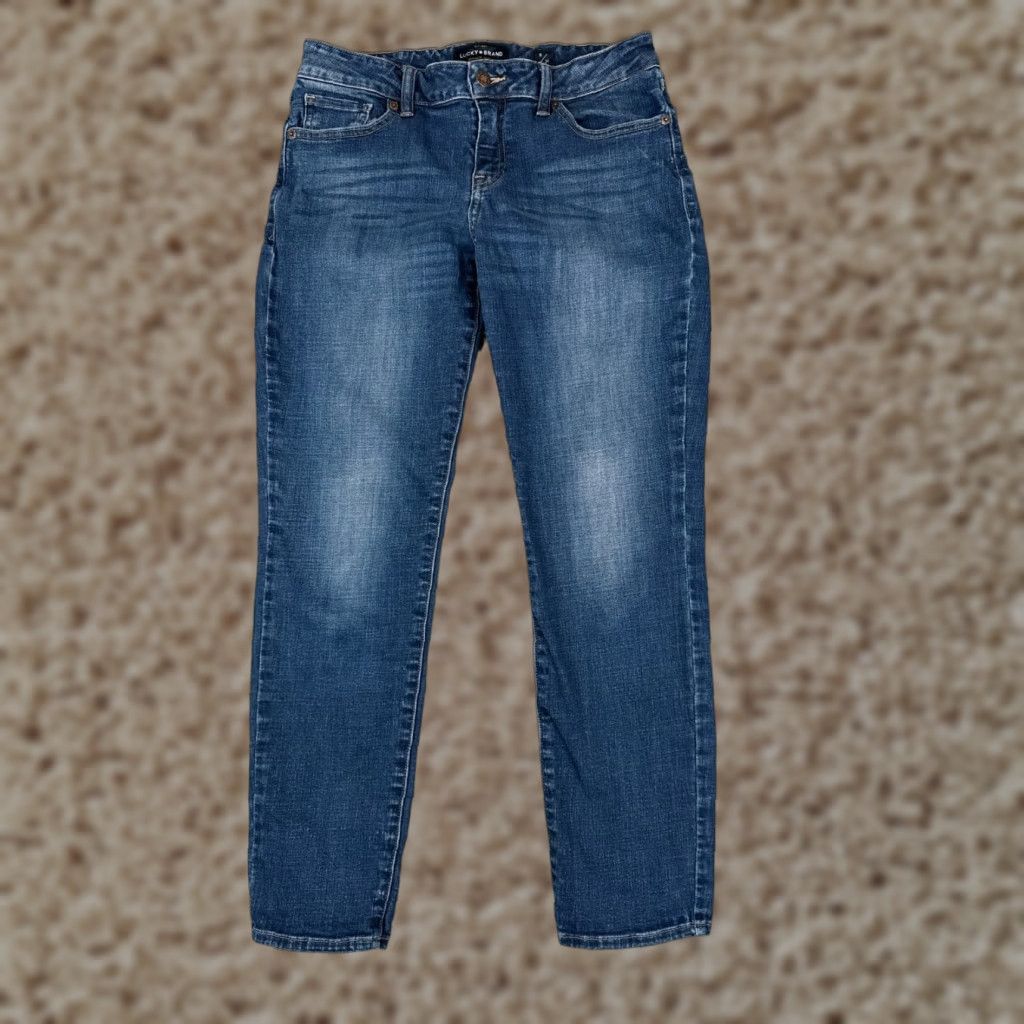 Lucky Brand VINTAGE Lucky Brand Jeans Women 8 Blue Denim Skinny Mid Rise 30x28 Cotton 5-Pocket USA Size 30" / US 8 / IT 44 - 1 Thumbnail
