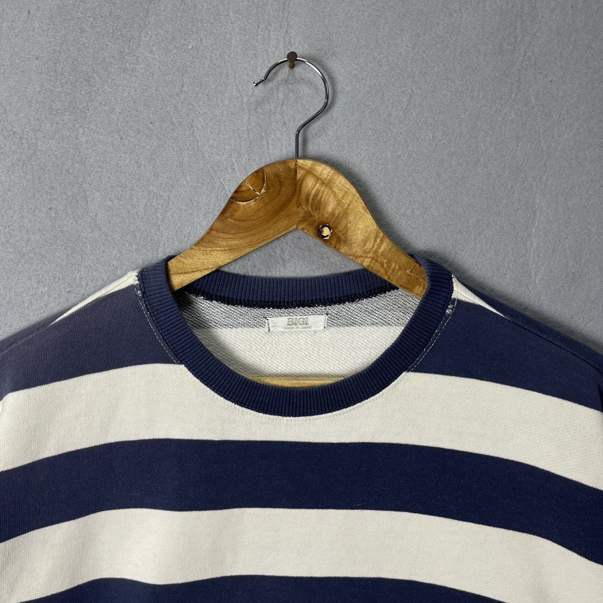 BIGI Vintage BIGI Collection Striped Sweatshirt Black White Size US M / EU 48-50 / 2 - 2 Thumbnail