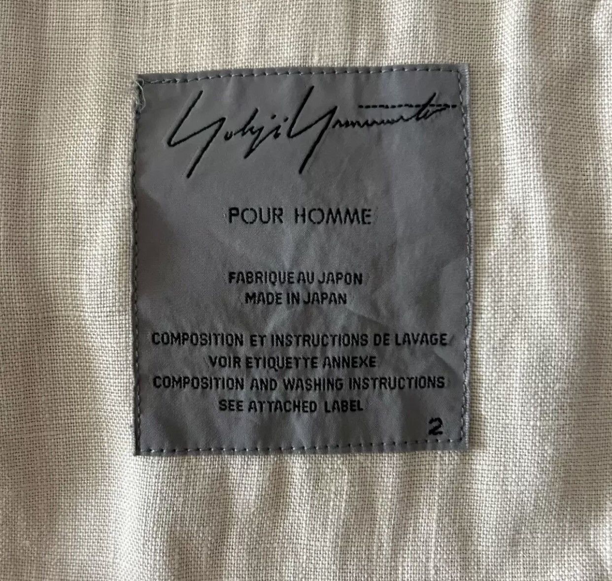 Yohji Yamamoto 15ss White Linen Coat 2412-Nextarrow