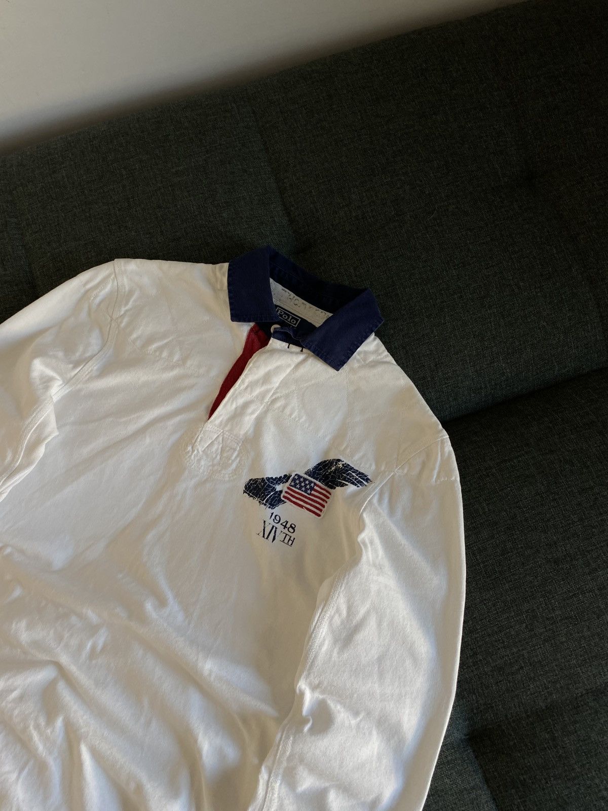 Polo Ralph Lauren Polo Ralph Lauren Vintage Rugby Shirt Big Logo USA Flag Y2K Size US M / EU 48-50 / 2 - 4 Thumbnail