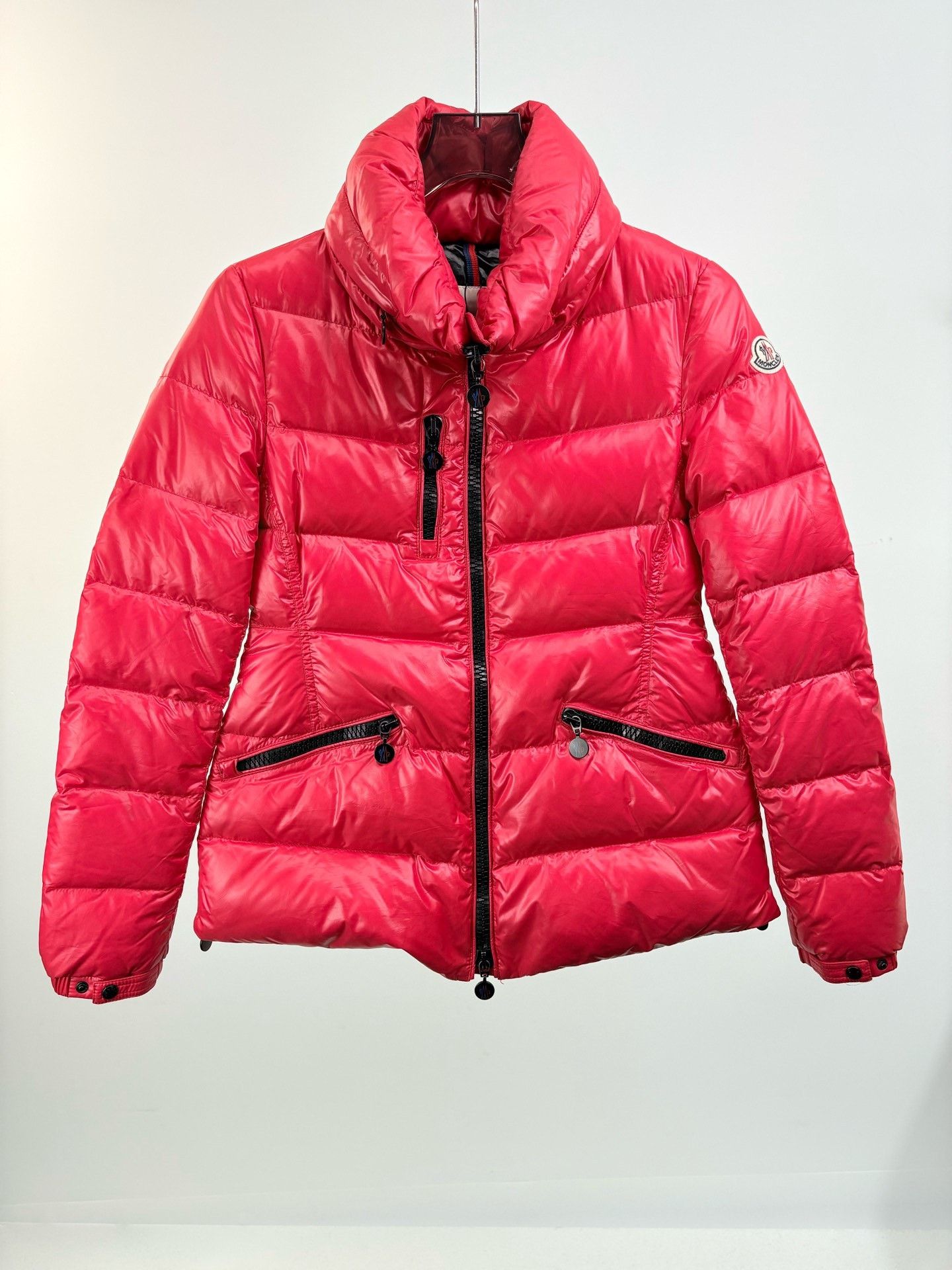 Moncler Moncler Red Waist-Cinched Down Jacket Size M / US 6-8 / IT 42-44 - 1 Thumbnail