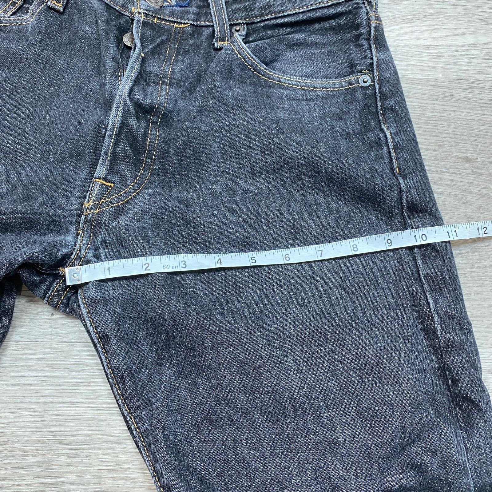 Levi's Levi's 501 Black Button Fly Straight Leg Jeans Men's 30x27 Size US 30 / EU 46 - 6 Thumbnail