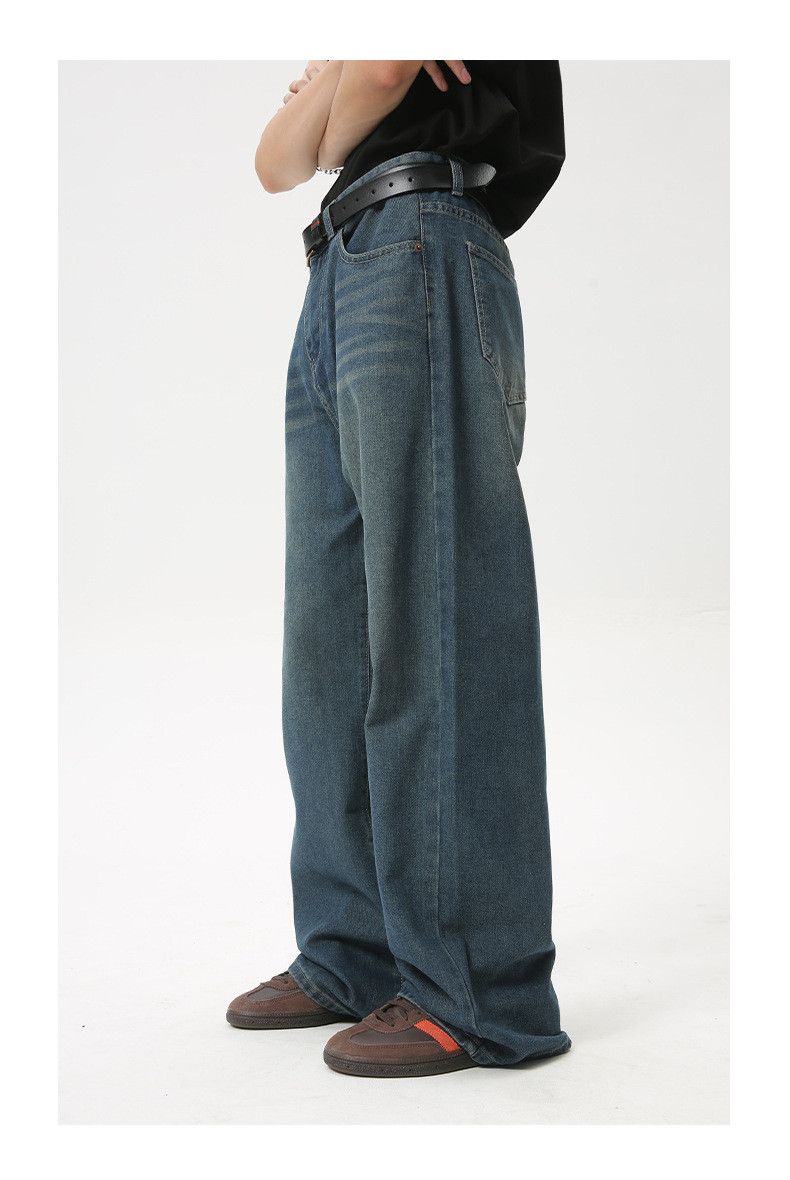 Jean Blue Vintage Mid-Rise Loose Straight-Leg Wide-Leg Jeans Size US 32 / EU 48 - 4 Thumbnail
