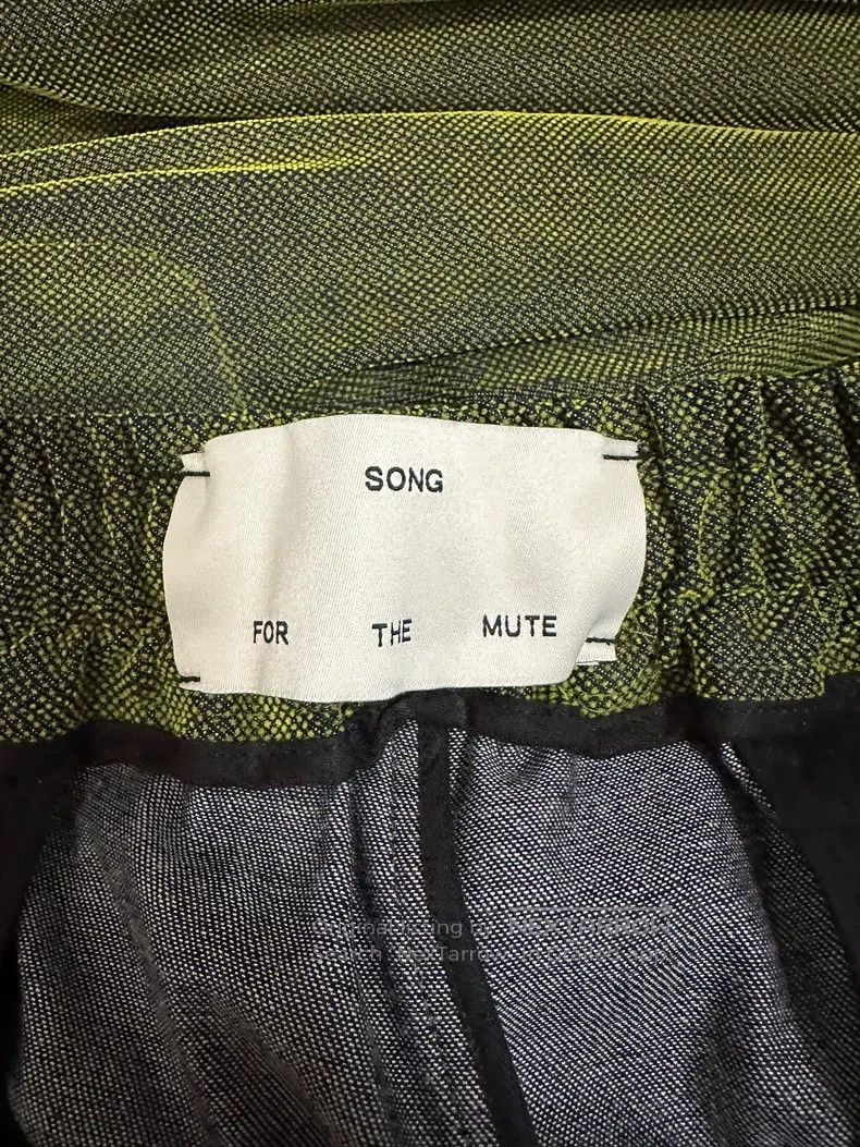 Song For The Mute SONG FOR THE MUTE Green fabric buttoned trousers Size US 32 / EU 48 - 4 Thumbnail