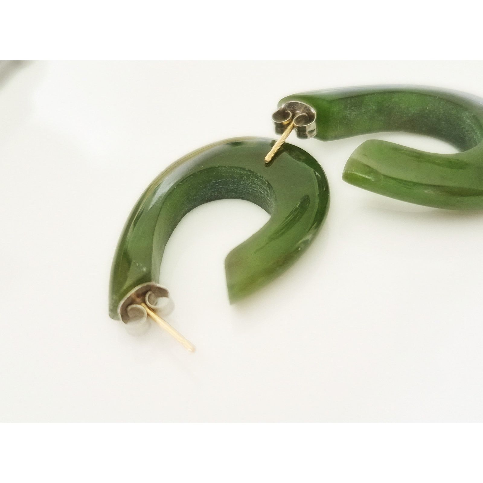 Other Vintage Jade J Hoop Earrings Size ONE SIZE - 3 Thumbnail