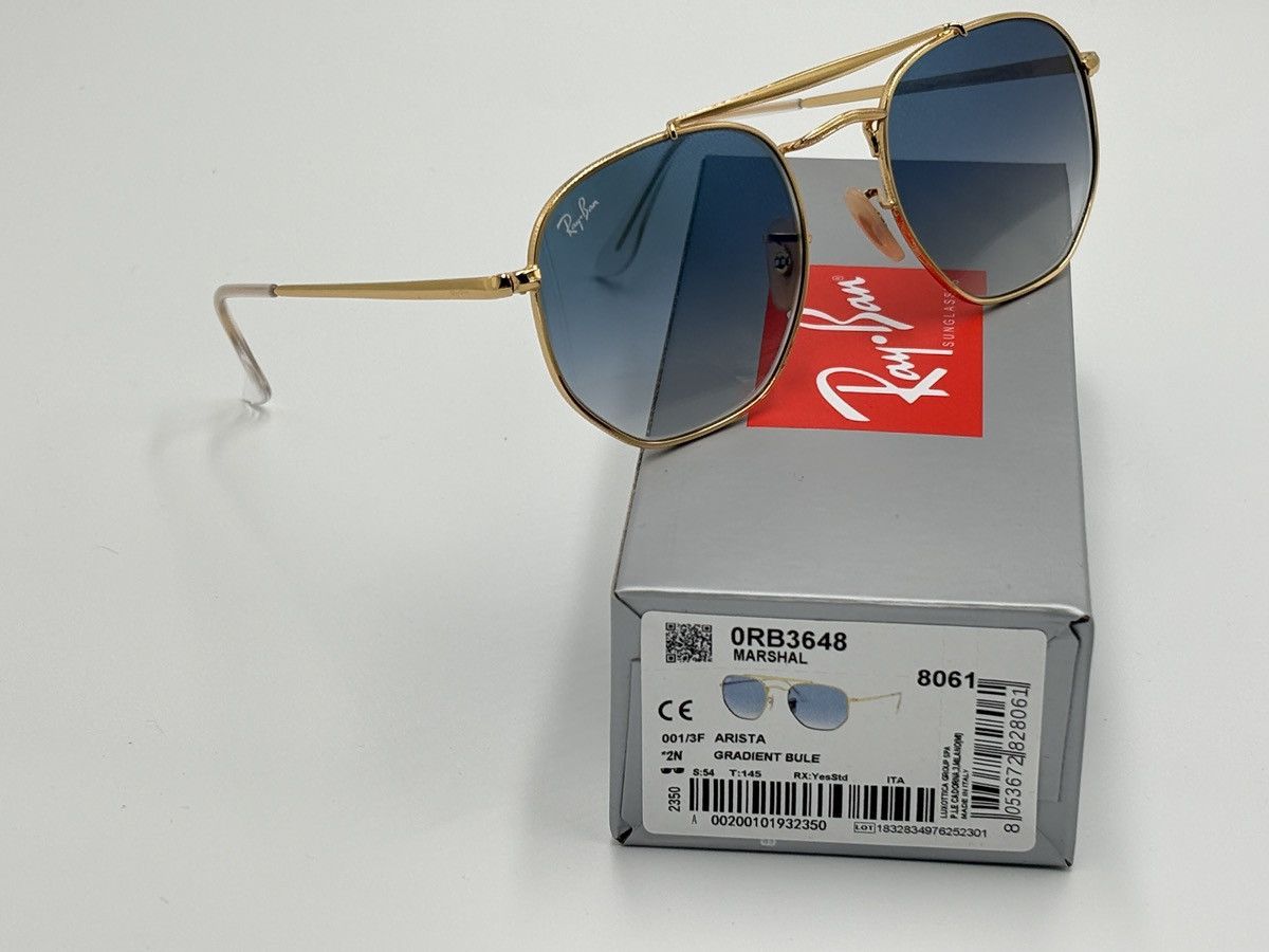 RayBan Ray-Ban RB3648 Gold and Blue Lens 001/3F Arista 54mm Size ONE SIZE - 2 Thumbnail