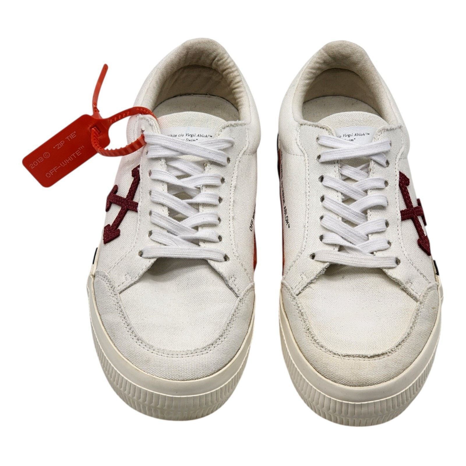 Off-White Vulc Low Canvas White Red Sneakers EU 40 US 7M 10W Size US 7 / EU 40 - 3 Thumbnail