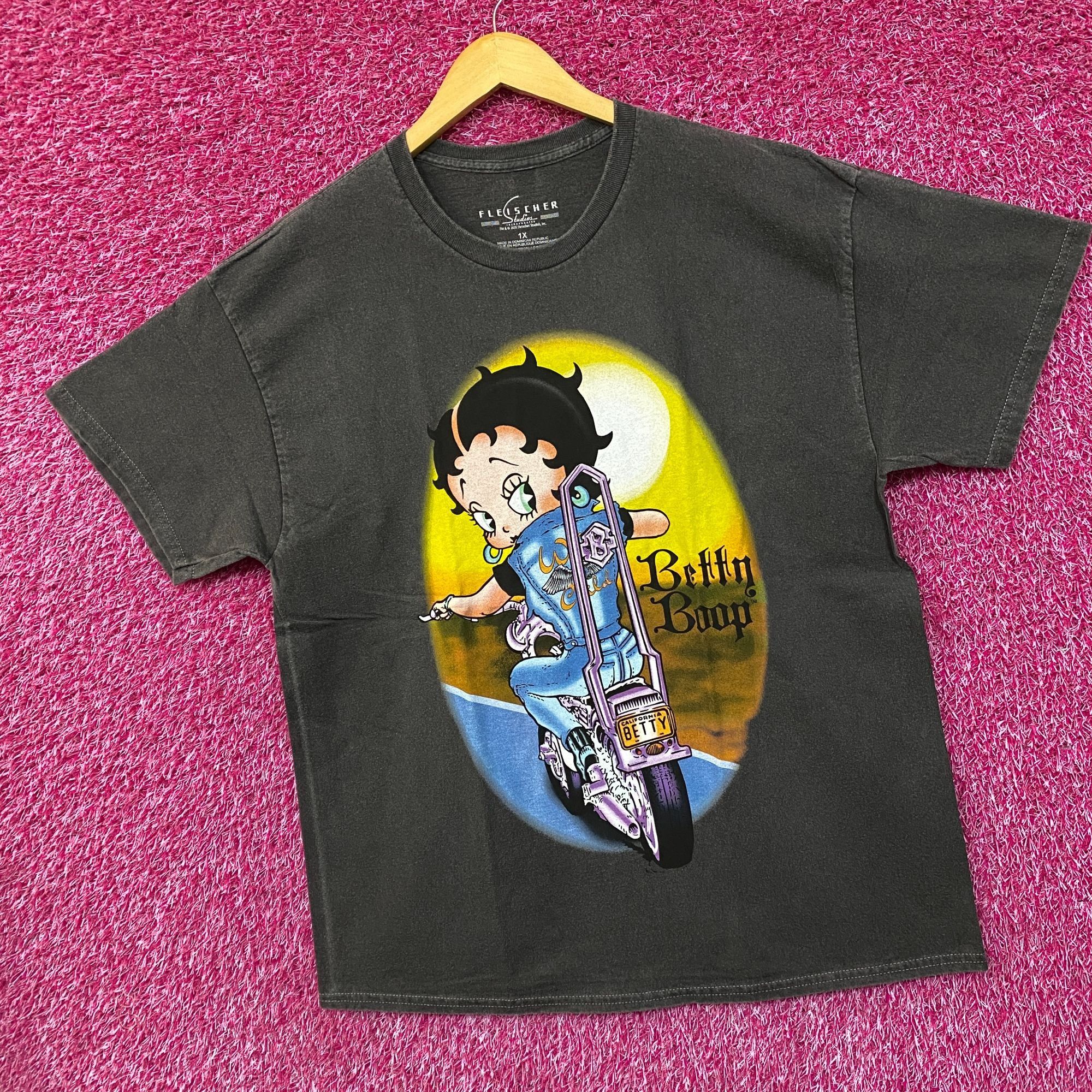 Other Betty Boop Wild Child Motorcycle Biker Graphic T-Shirt 1X Size US XL / EU 56 / 4 - 3 Thumbnail