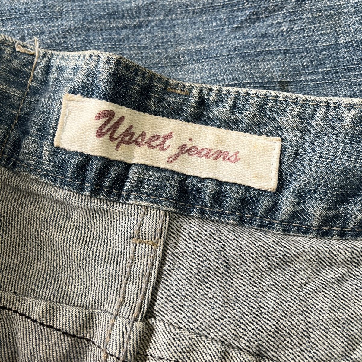 If Six Was Nine × The Upsetter Booty Cut Flare Distressed Denim Jeans Size US 32 / EU 48 - 14 Thumbnail