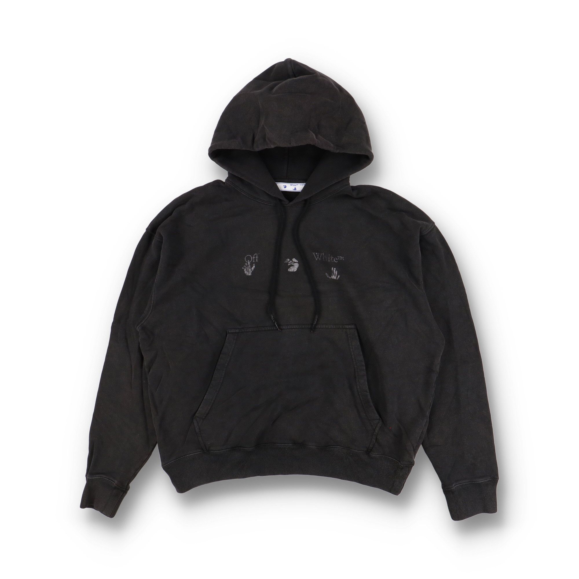 Off-White Vintage Black Big Logo Oversized Skate Hoodie Size US XXL / EU 58 / 5 - 1 Thumbnail