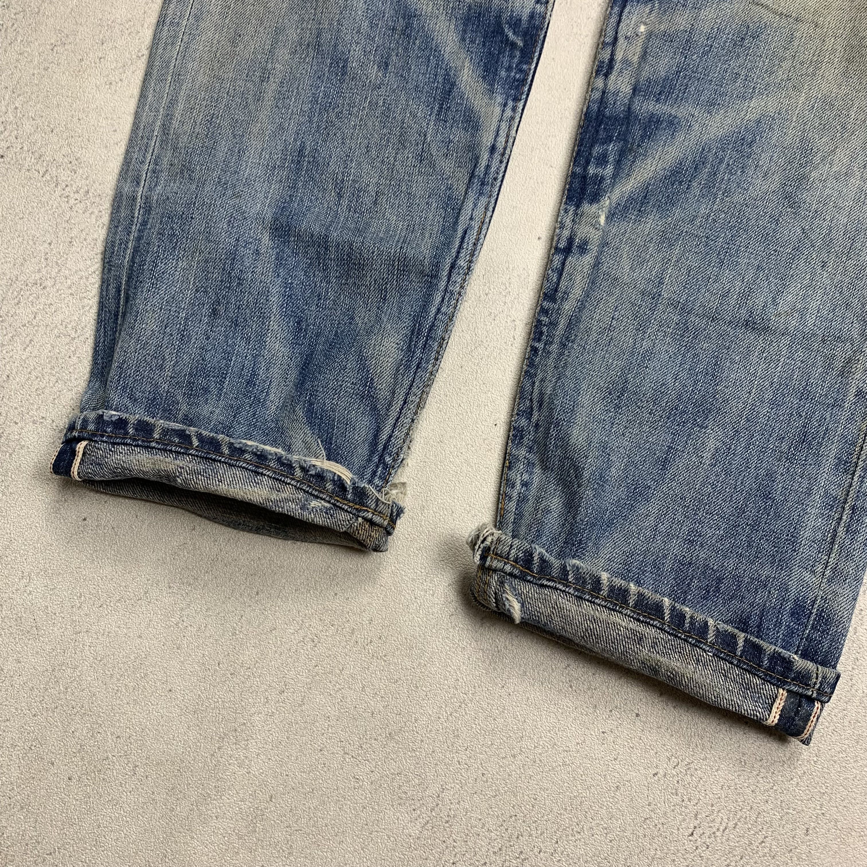 Levi's Vintage Levi's 501 Big E Selvedge Distressed Jeans Size US 27 - 5 Thumbnail