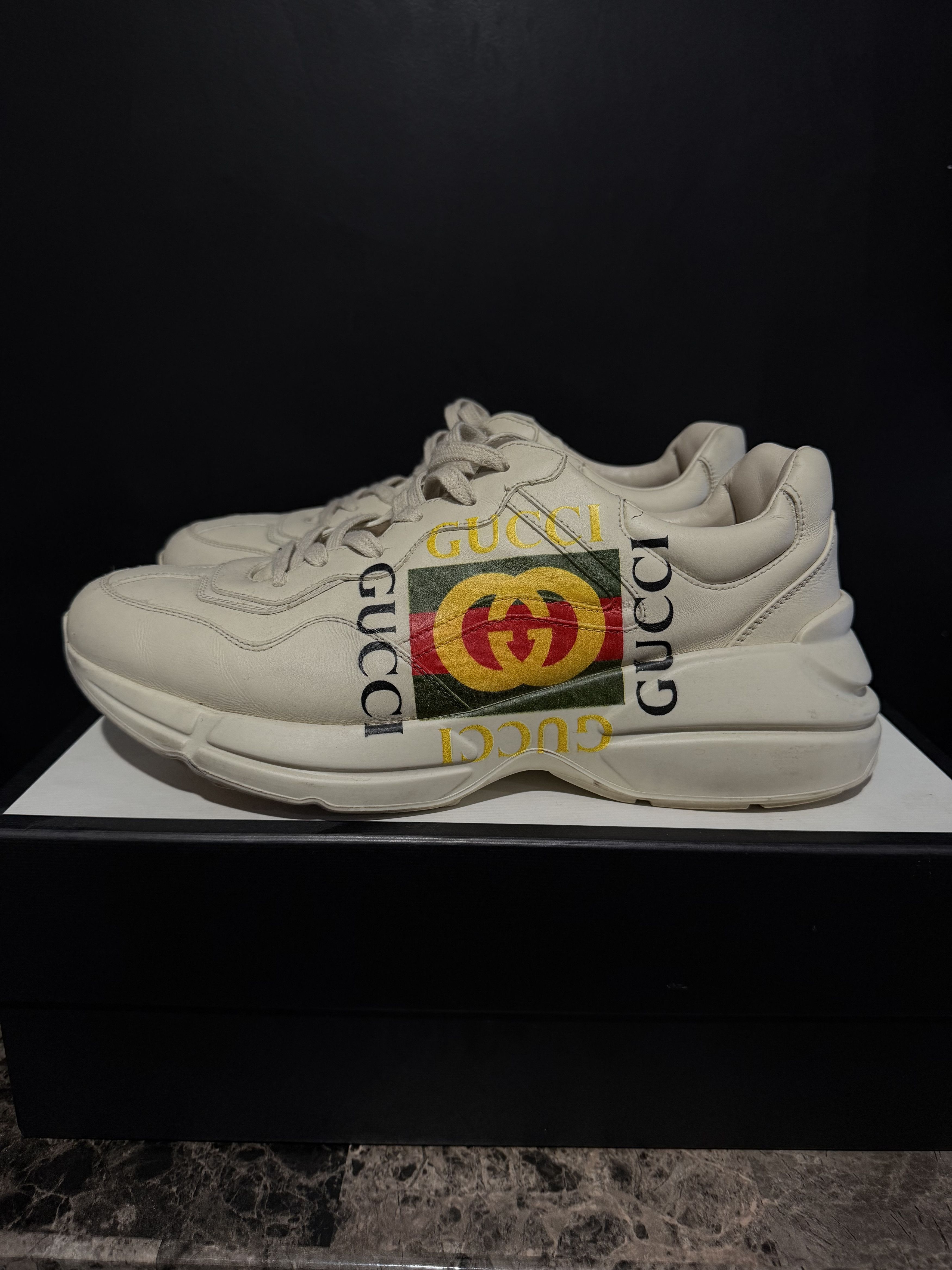 Gucci Gucci Rhyton Leather Sneaker 'Vintage Logo' Size US 11 / EU 44 - 1 Thumbnail