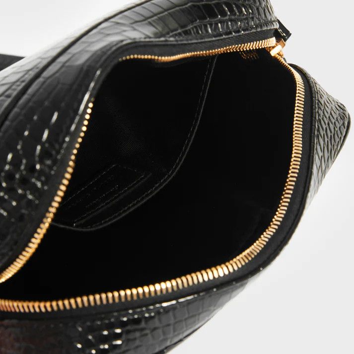 Saint Laurent Paris o1bcso1str0325 Size: OS/Lou In Crocodile Embossed in Black Size ONE SIZE - 6 Thumbnail