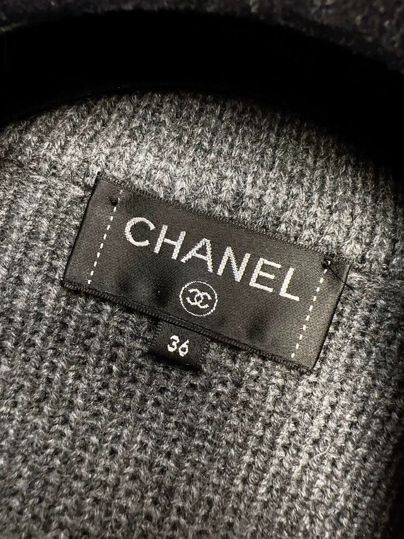 Chanel Chanel Gray tassel-edged knitted sweater coat Size XS / US 0-2 / IT 36-38 - 6 Thumbnail
