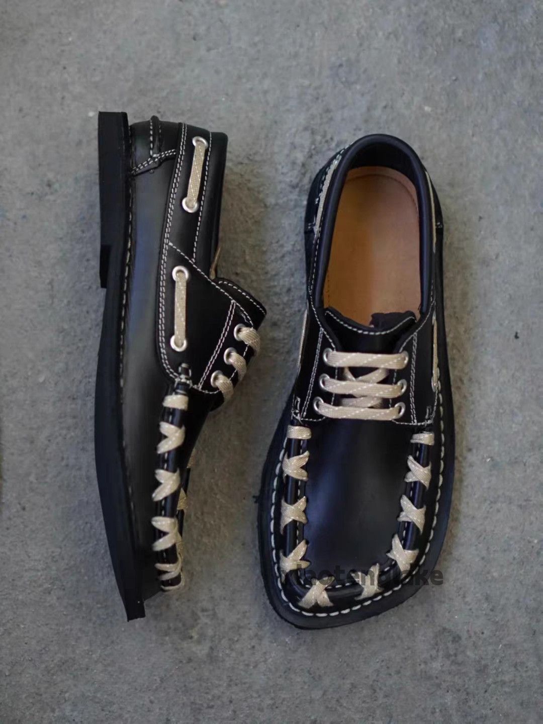 Vintage retro y2k loose punk grunge Prada Loewe style shoes boots Size US 12 / EU 45 - 3 Thumbnail