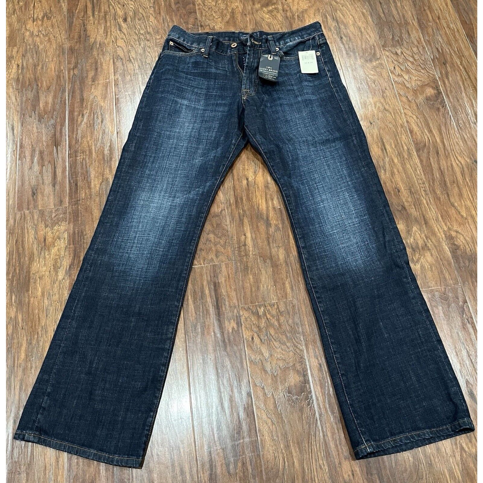 Lucky Brand Men Lucky Brand 455 Relaxed Boot Cut Size 32/34 Dark Wash Size US 32 / EU 48 - 1 Thumbnail