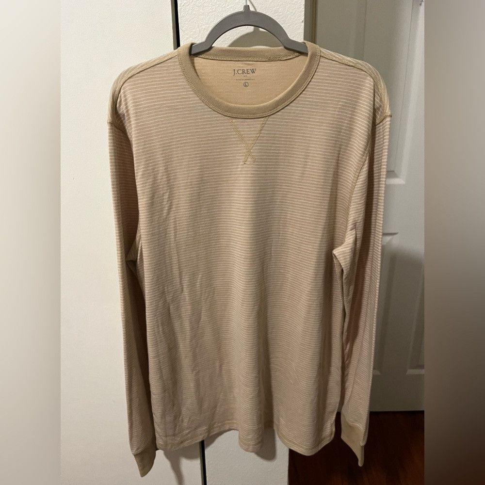 J.Crew NWT Jcrew Mens Long Sleeve Soft Striped Tshirt Large $69.50 Size US L / EU 52-54 / 3 - 2 Thumbnail