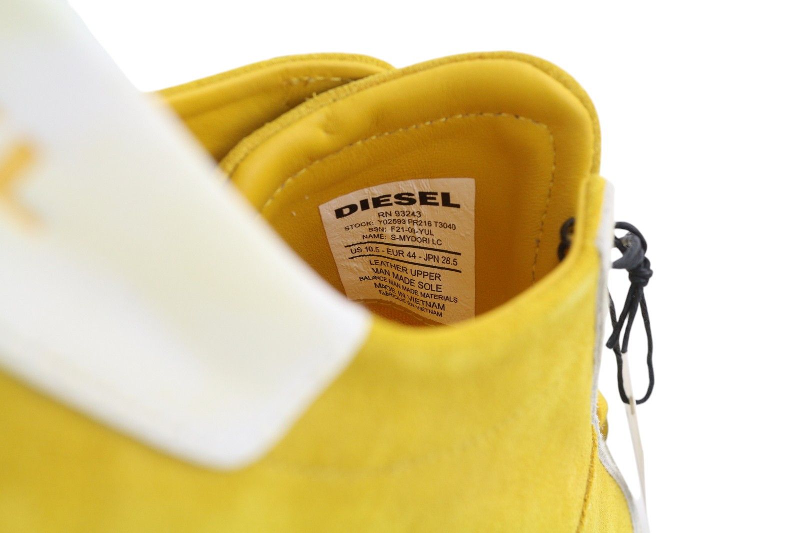 Diesel S-Mydori Lc Mens Sneakers EU44 Yellow Suede Leather 40953 Size US 11 / EU 44 - 11 Thumbnail